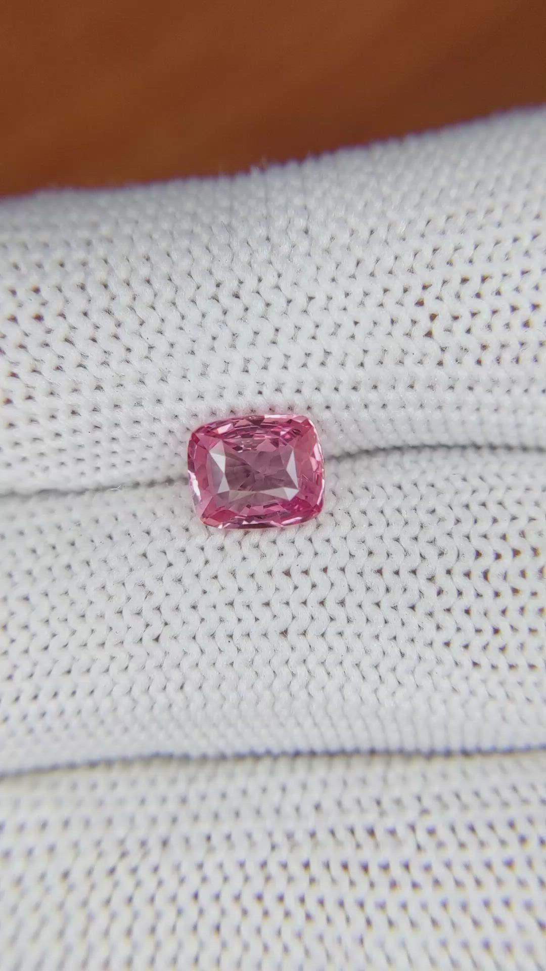 1.50 Ct. Reddish Pink Sapphire from Ceylon (Sri Lanka) Size Video
