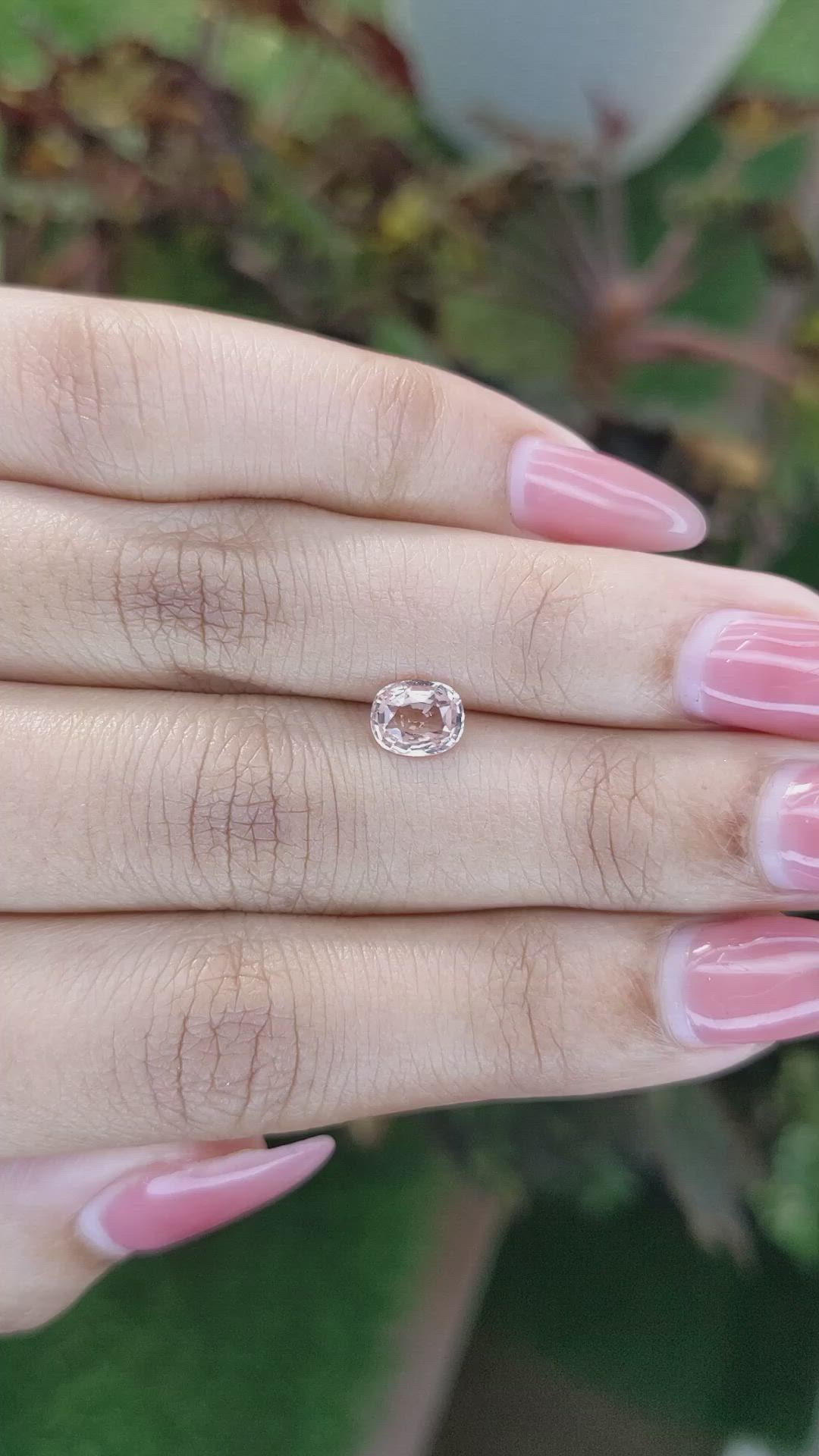 1.09 Ct. Peach Sapphire from Ceylon (Sri Lanka) Size Video