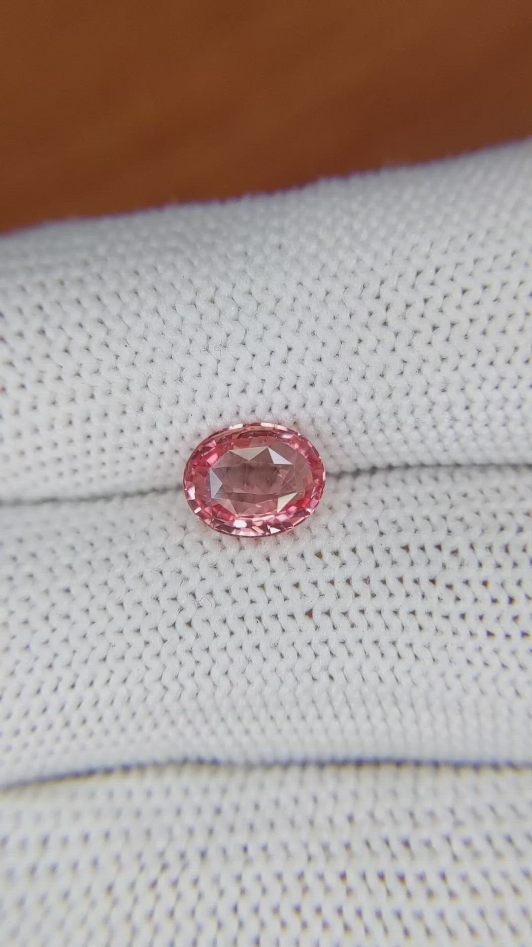 1.56 Ct. Padparadscha Sapphire from Ceylon (Sri Lanka) Size Video