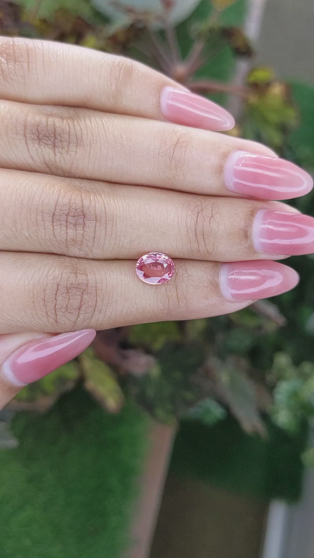 1.56 Ct. Padparadscha Sapphire from Ceylon (Sri Lanka) Size Video