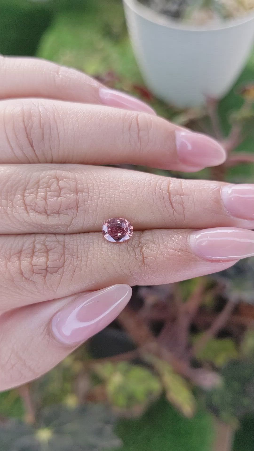 1.11 Ct. Pinkish Brown Sapphire from Ceylon (Sri Lanka) Size Video