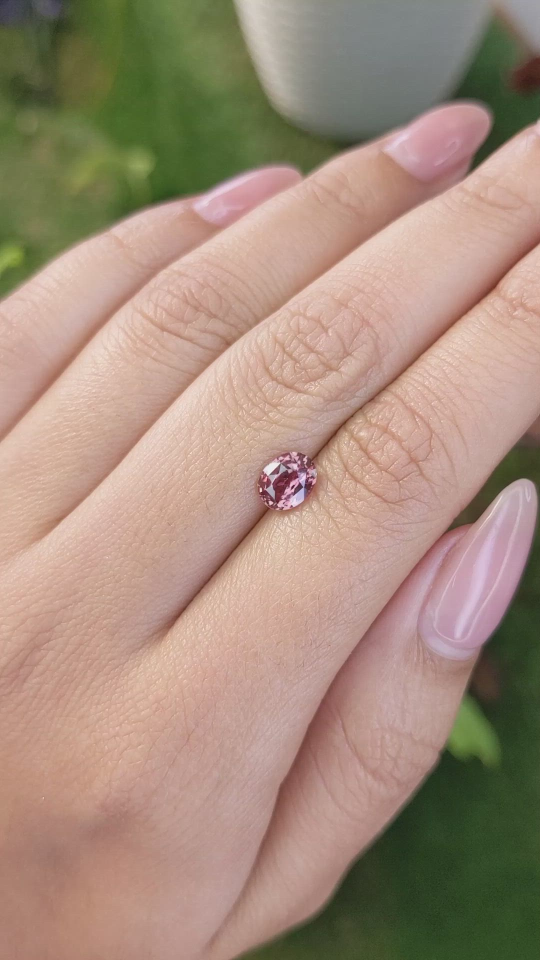 1.11 Ct. Pinkish Brown Sapphire from Ceylon (Sri Lanka) Size Video