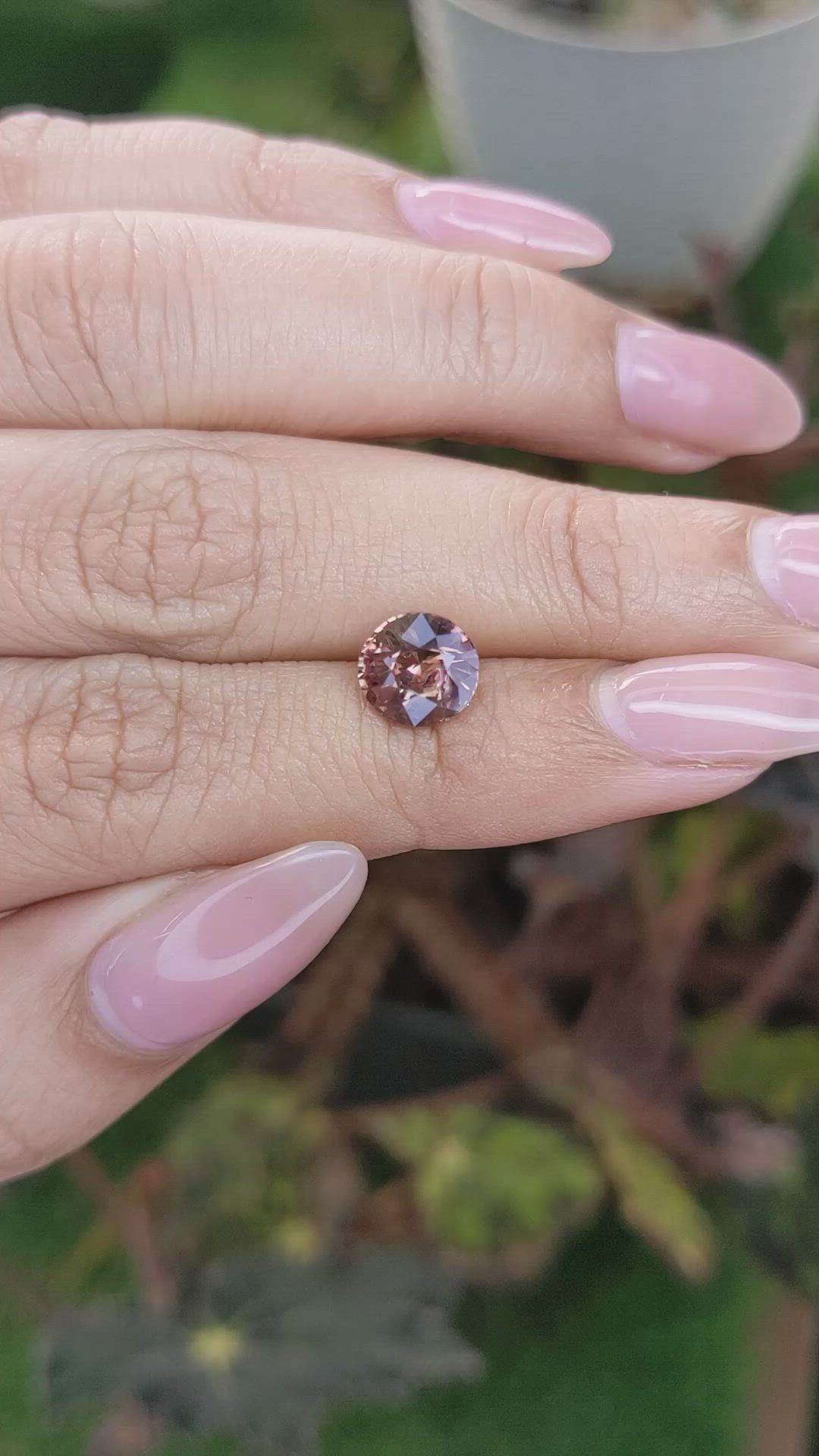 2.29 Ct. Pinkish Brown Sapphire from Ceylon (Sri Lanka) Size Video