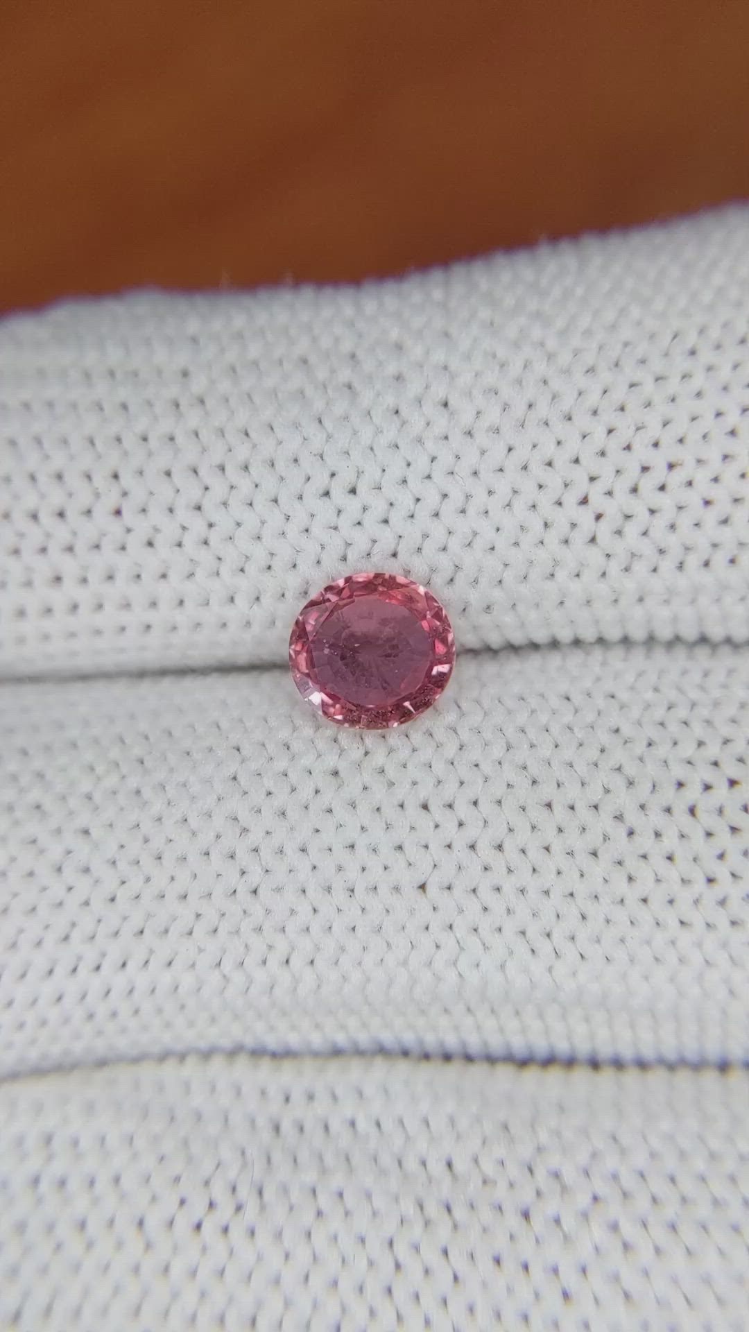 1.12 Ct. Reddish Pink Sapphire from Ceylon (Sri Lanka) Size Video