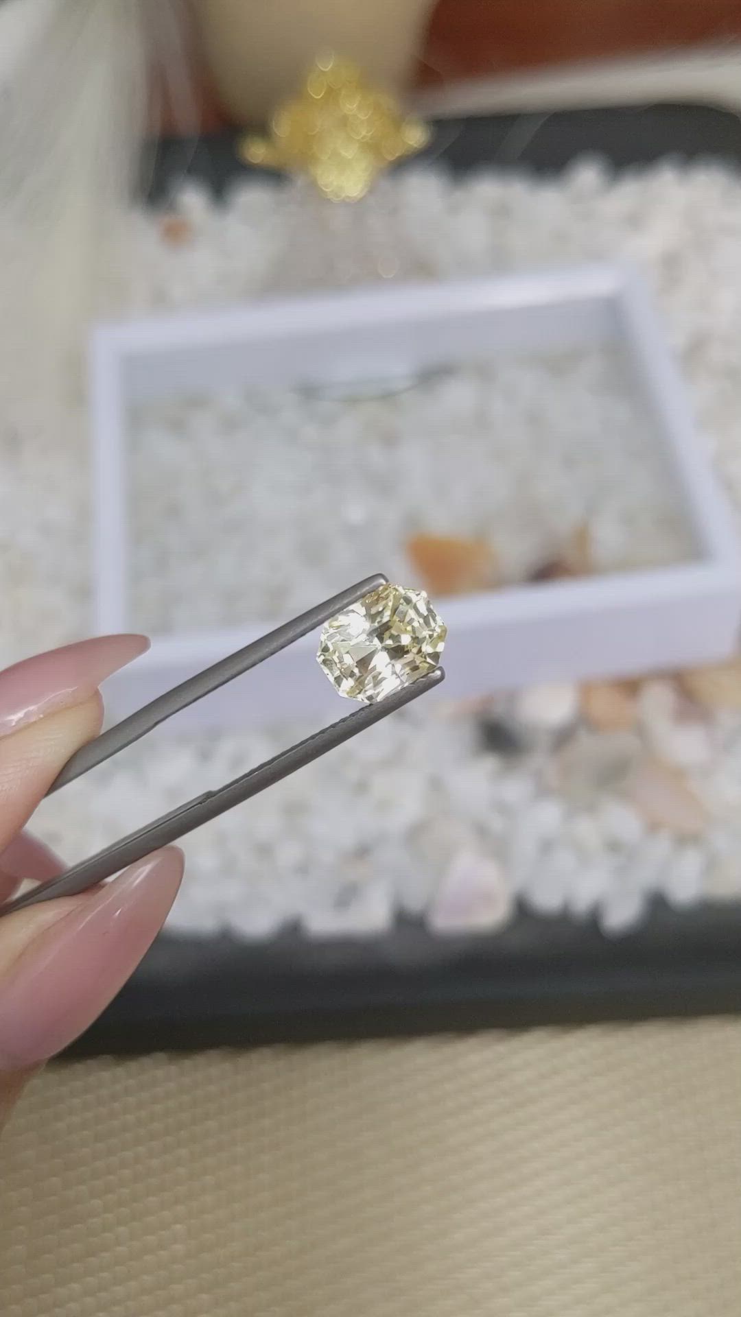 3.55 Ct. Yellow Sapphire from Ceylon (Sri Lanka) Size Video