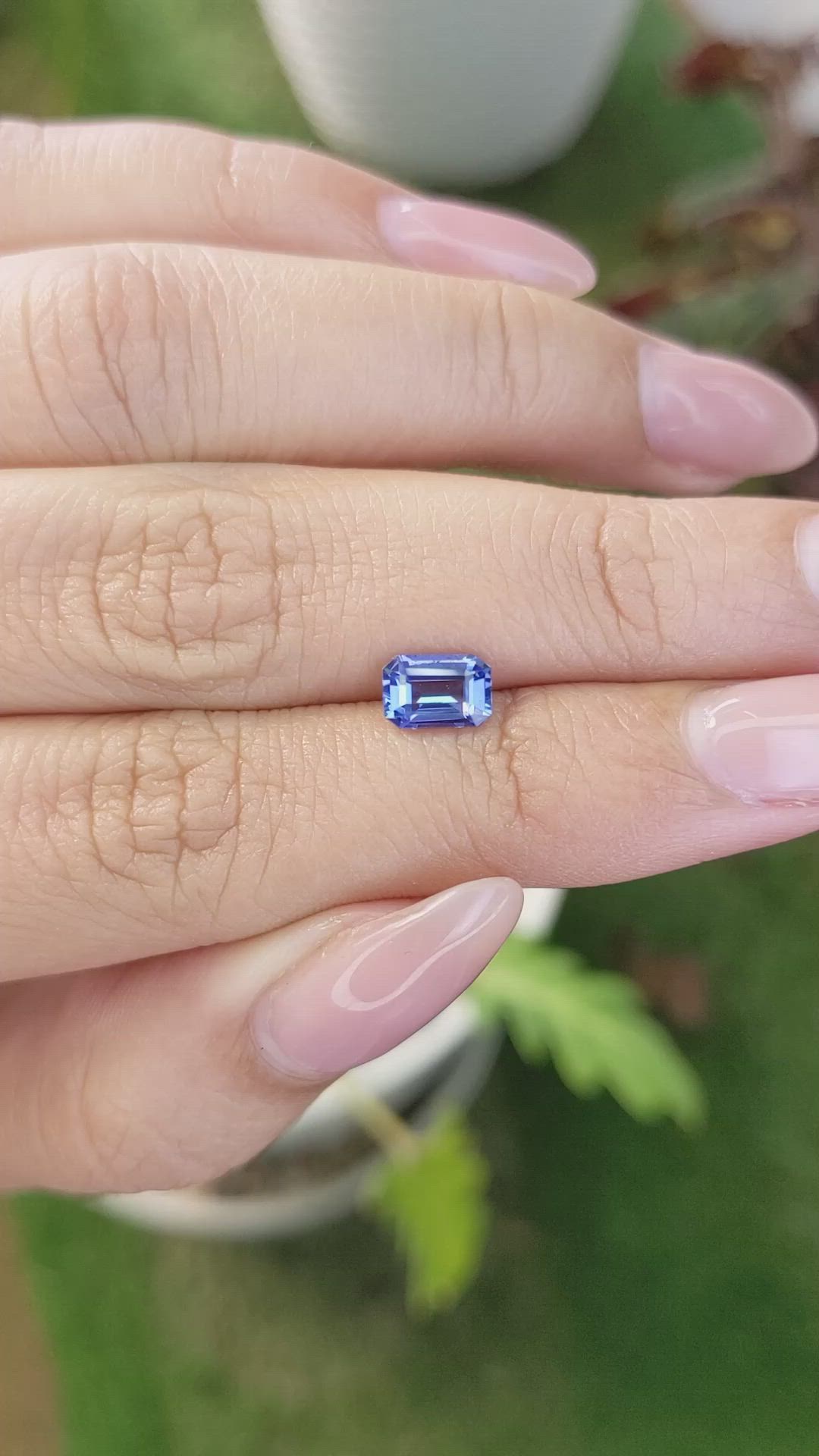 1.10 Ct. Blue Sapphire from Ceylon (Sri Lanka) Size Video