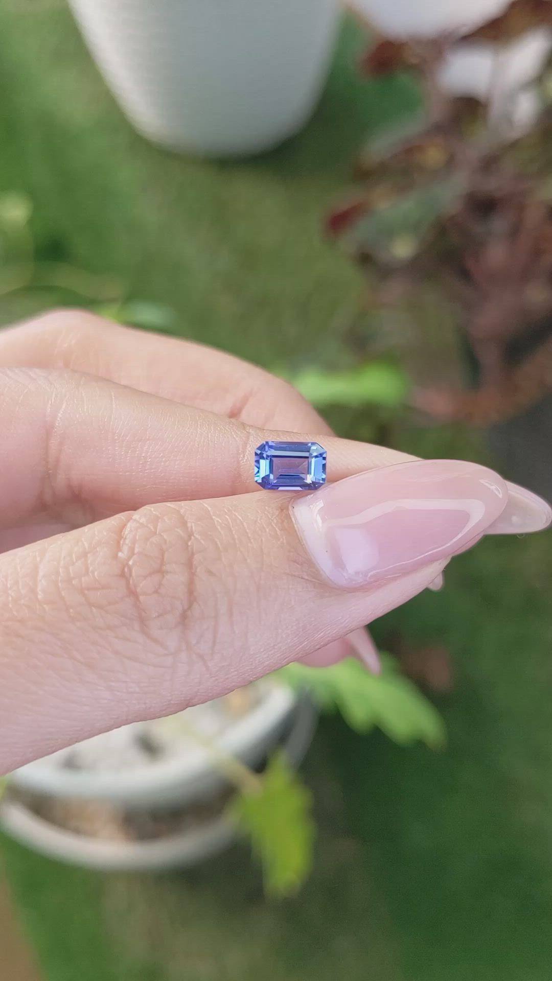 1.10 Ct. Blue Sapphire from Ceylon (Sri Lanka) Size Video