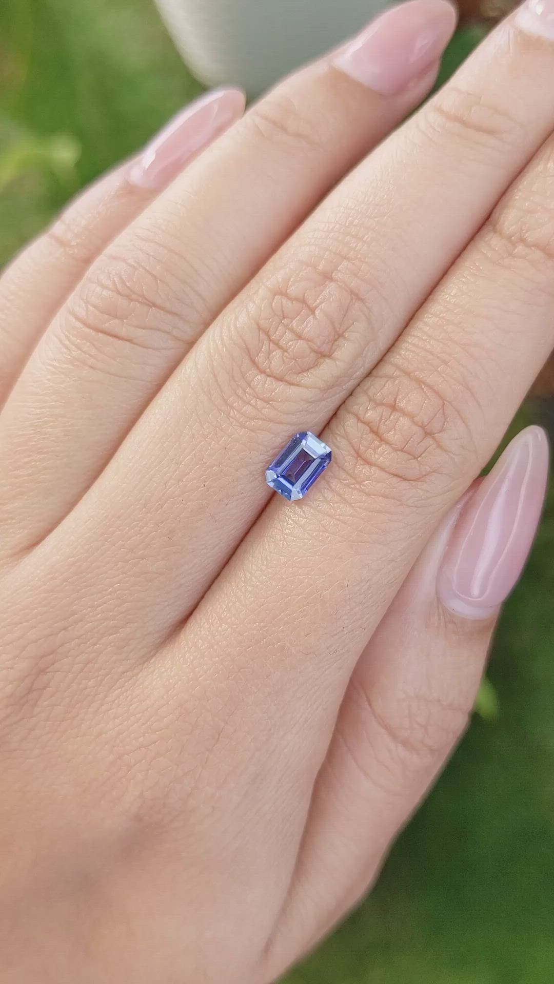 1.10 Ct. Blue Sapphire from Ceylon (Sri Lanka) Size Video