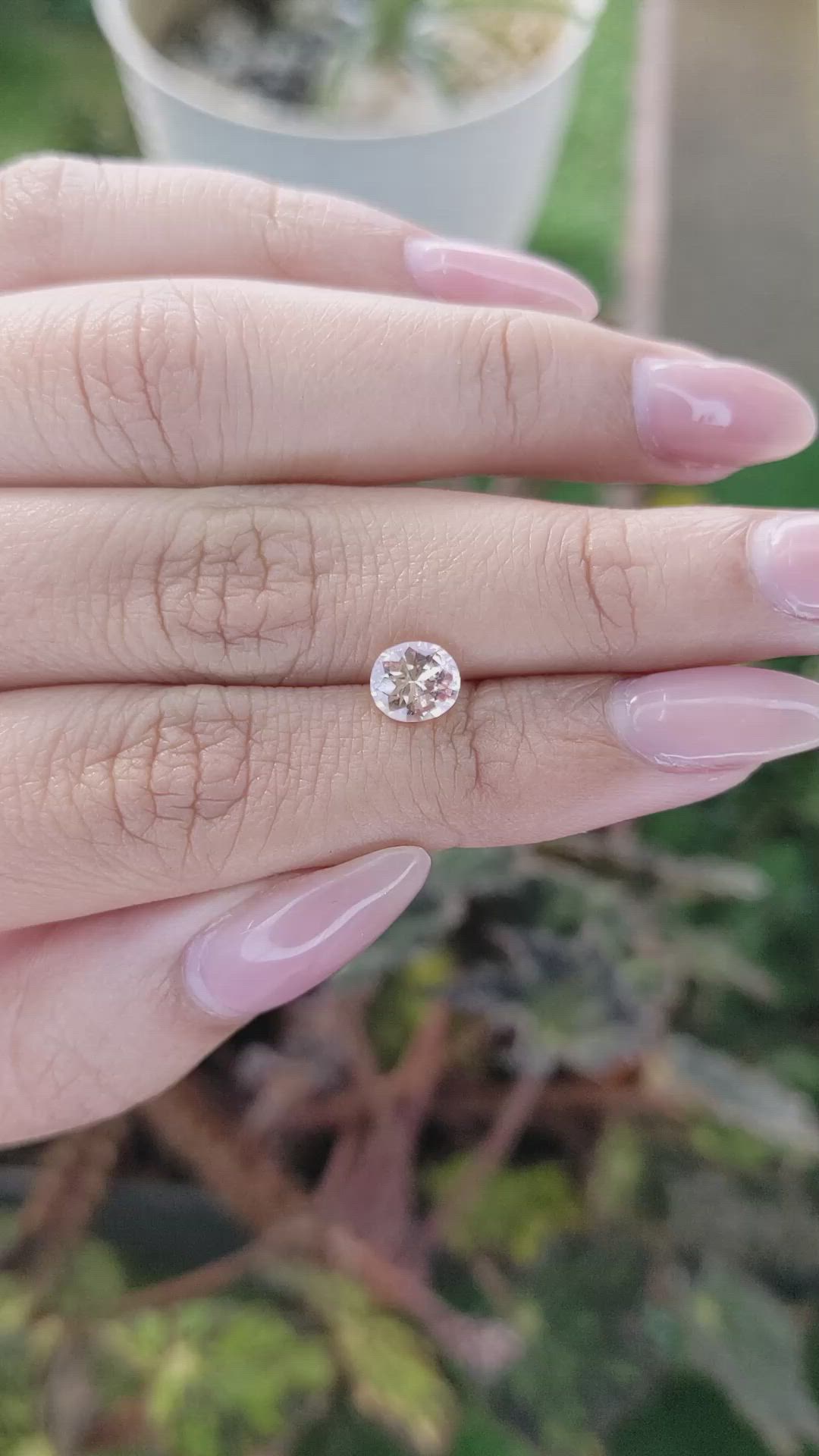 1.11 Ct. Peach Sapphire from Ceylon (Sri Lanka) Size Video