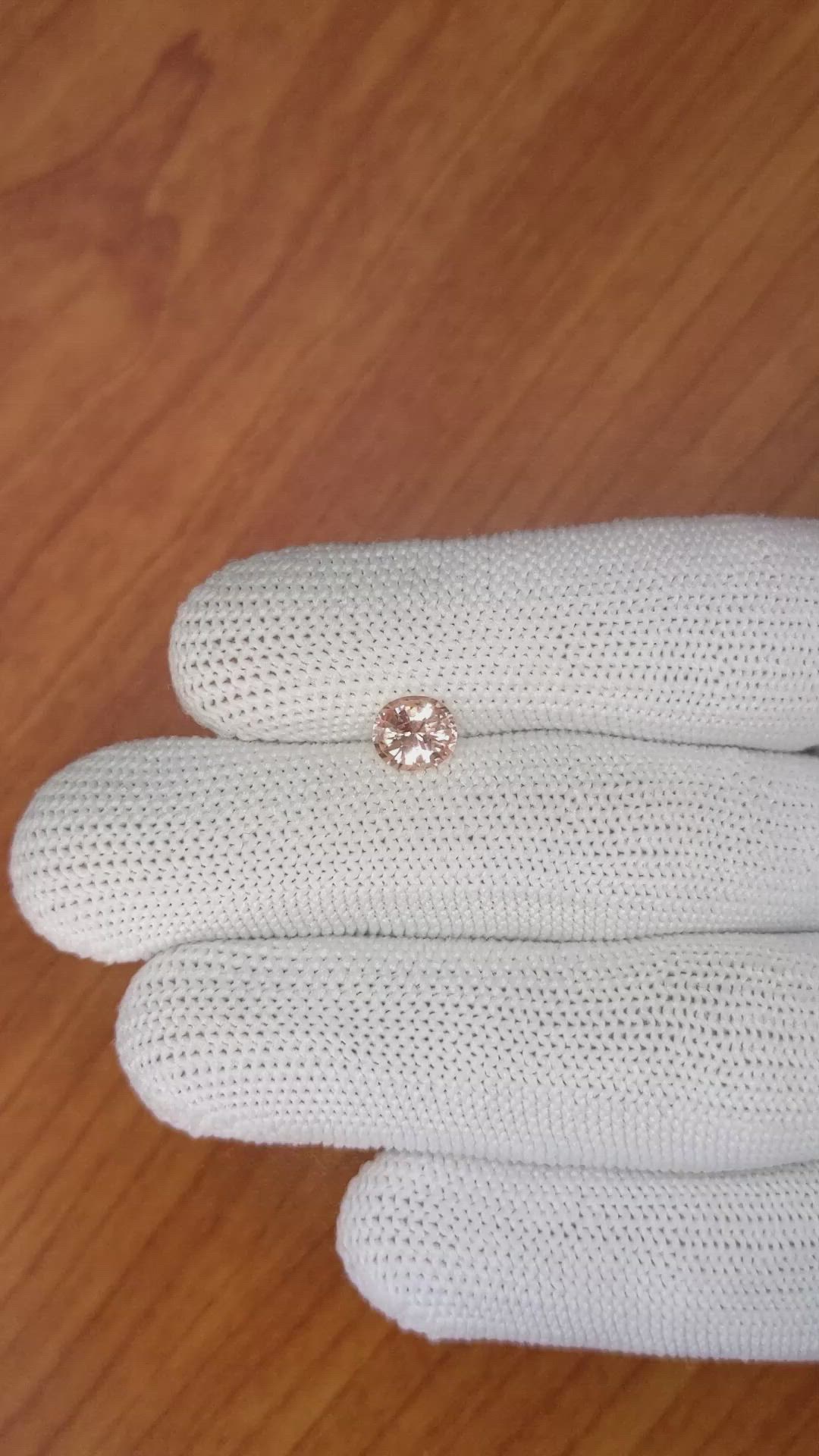 1.11 Ct. Peach Sapphire from Ceylon (Sri Lanka) Size Video