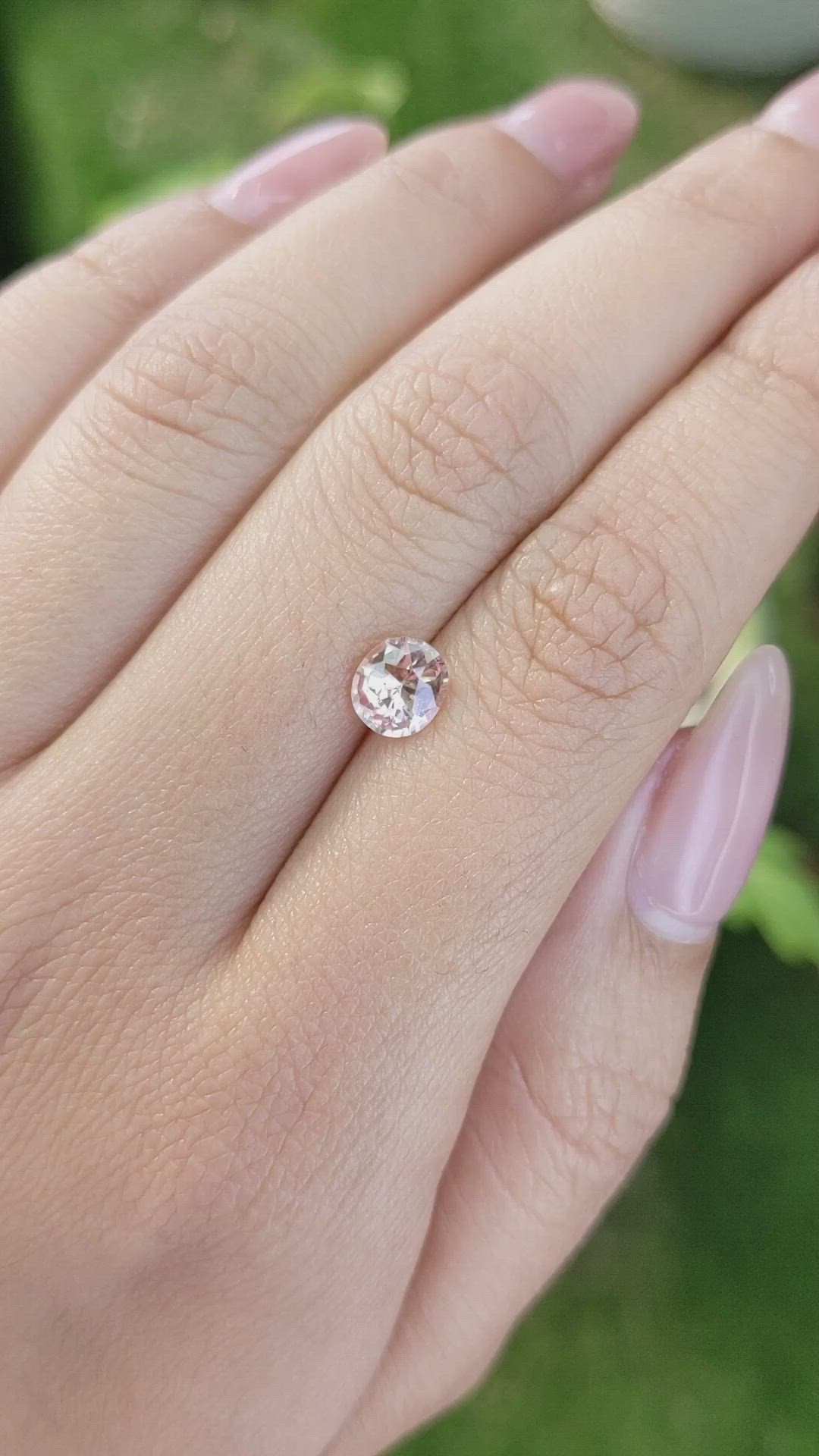 1.11 Ct. Peach Sapphire from Ceylon (Sri Lanka) Size Video