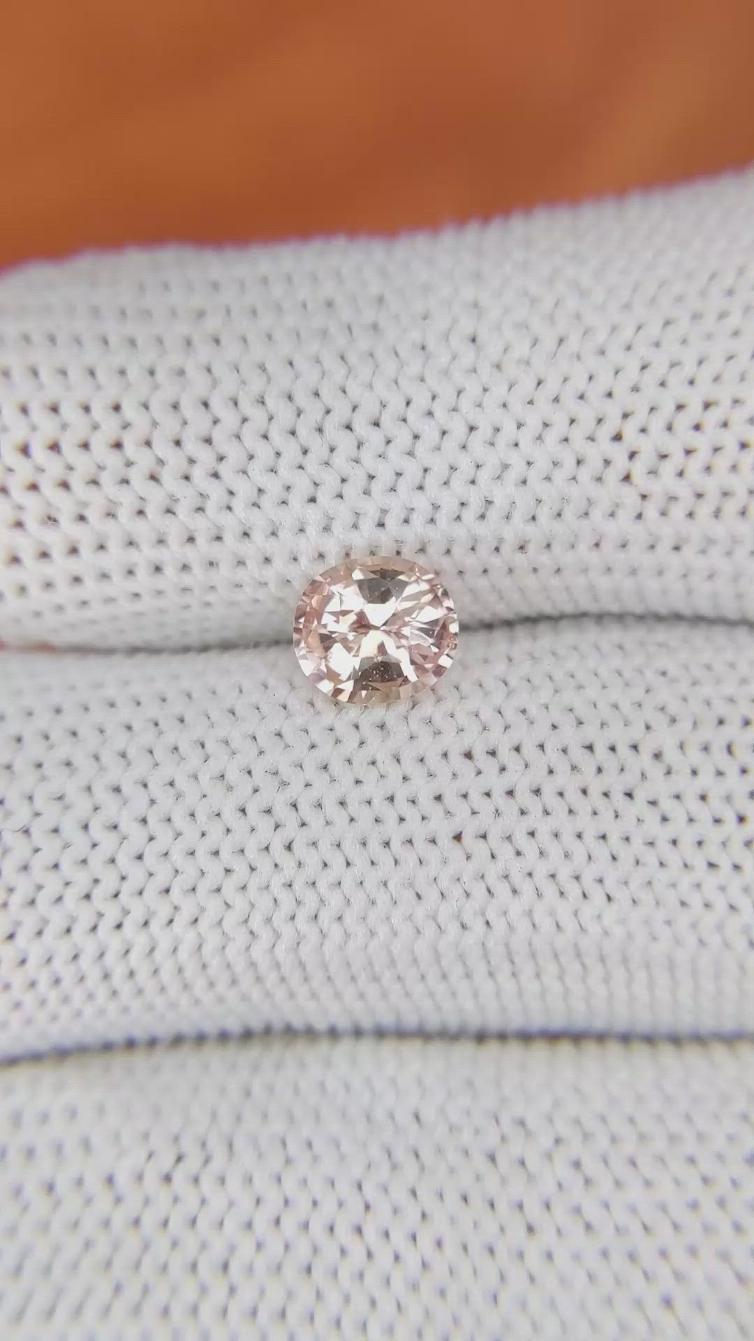 1.11 Ct. Peach Sapphire from Ceylon (Sri Lanka) Size Video