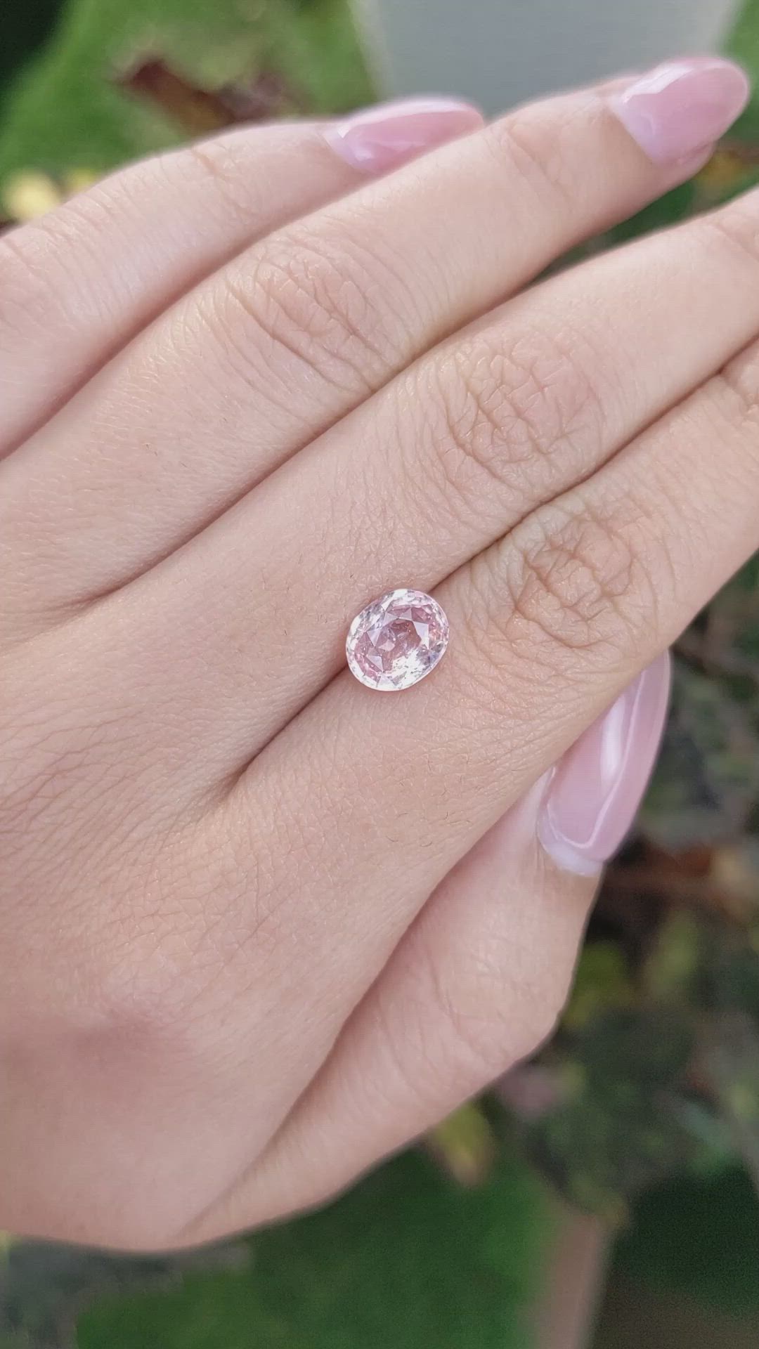 2.00 Ct. Peach Sapphire from Ceylon (Sri Lanka) Size Video