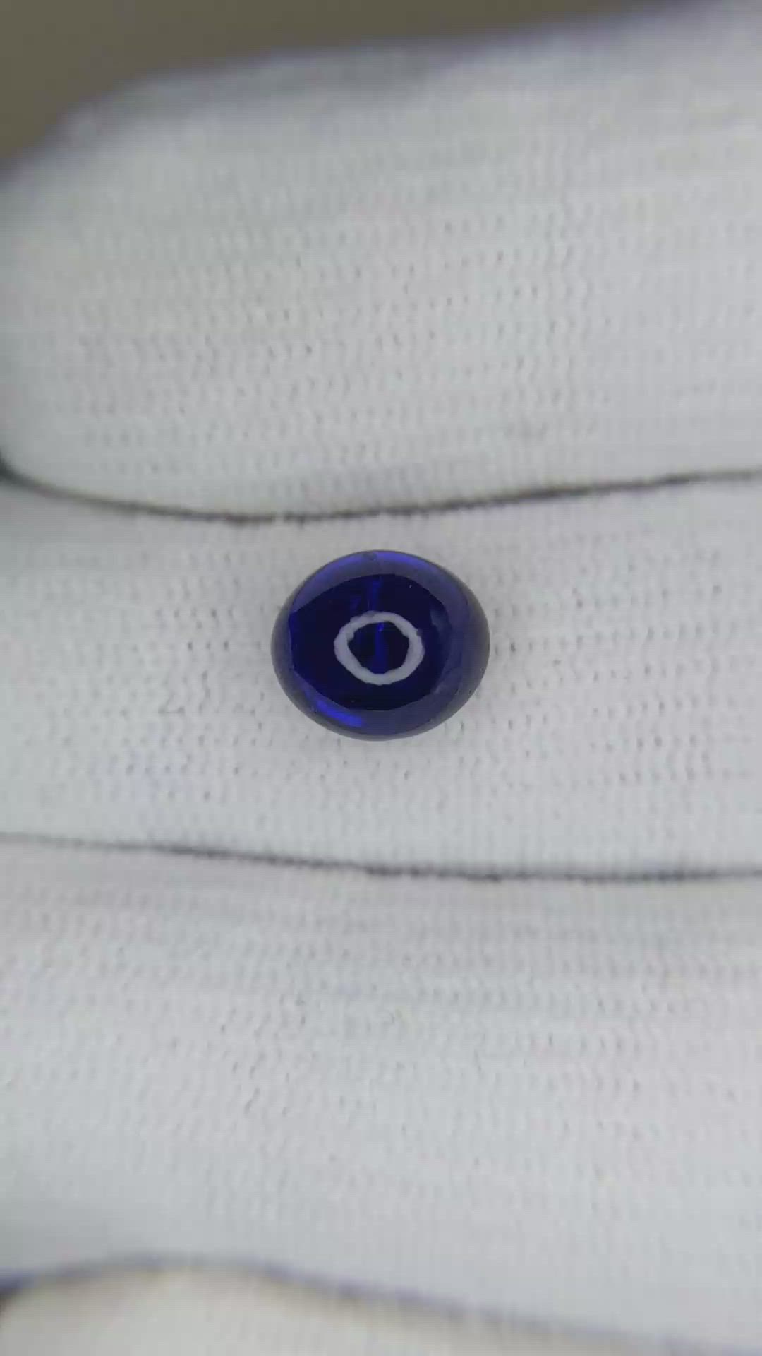 3.73 Ct. Blue Cabochon Sapphire from Ceylon (Sri Lanka) Size Video