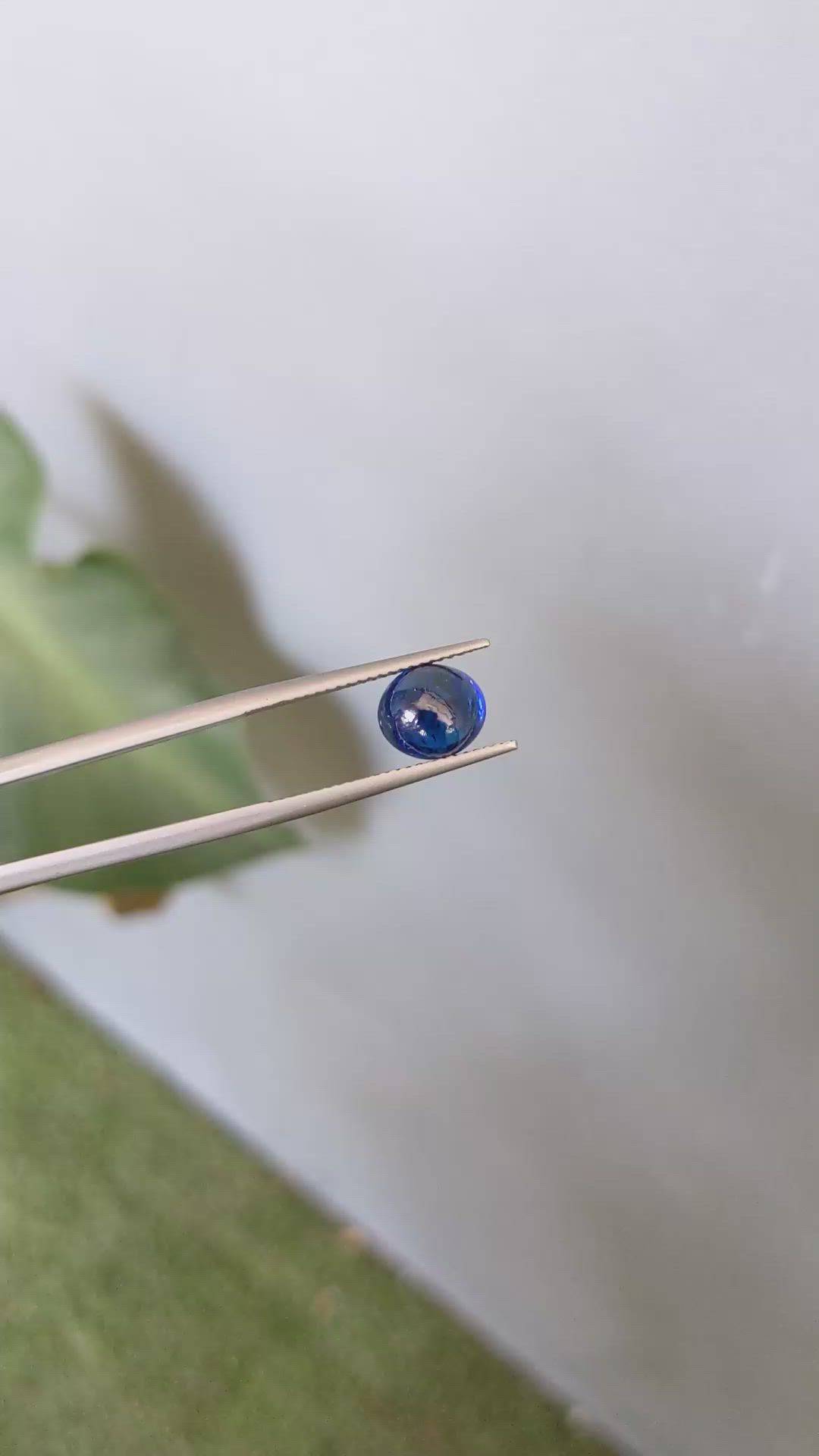 3.73 Ct. Blue Cabochon Sapphire from Ceylon (Sri Lanka) Size Video