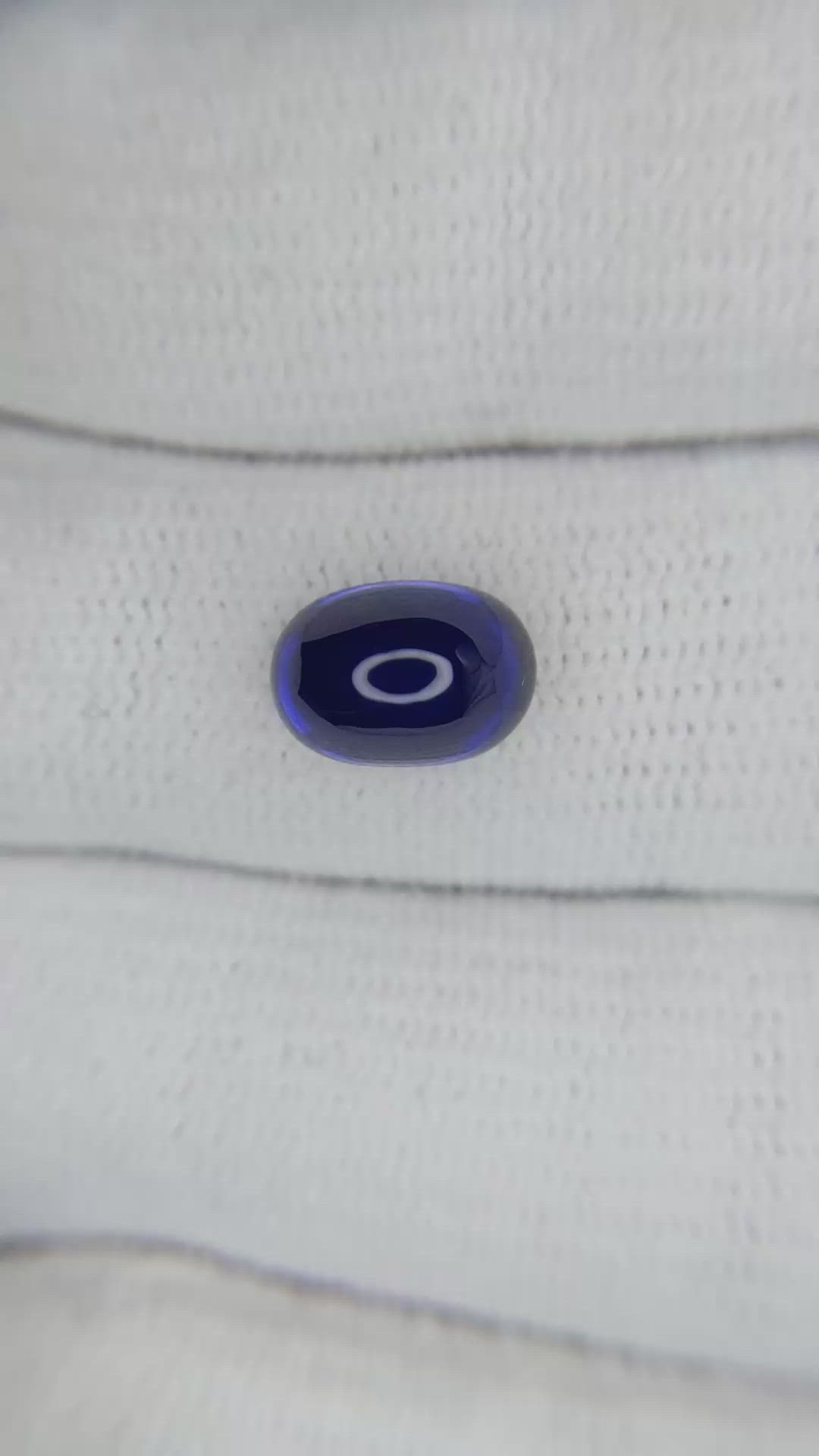 4.04 Ct. Blue Cabochon Sapphire from Ceylon (Sri Lanka) Size Video