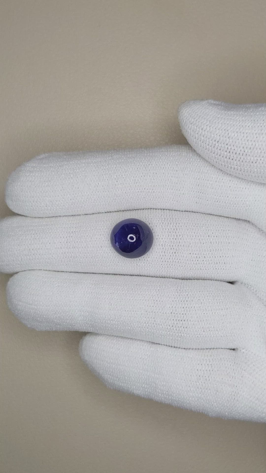 5.48 Ct. Blue Cabochon Sapphire from Ceylon (Sri Lanka) Size Video