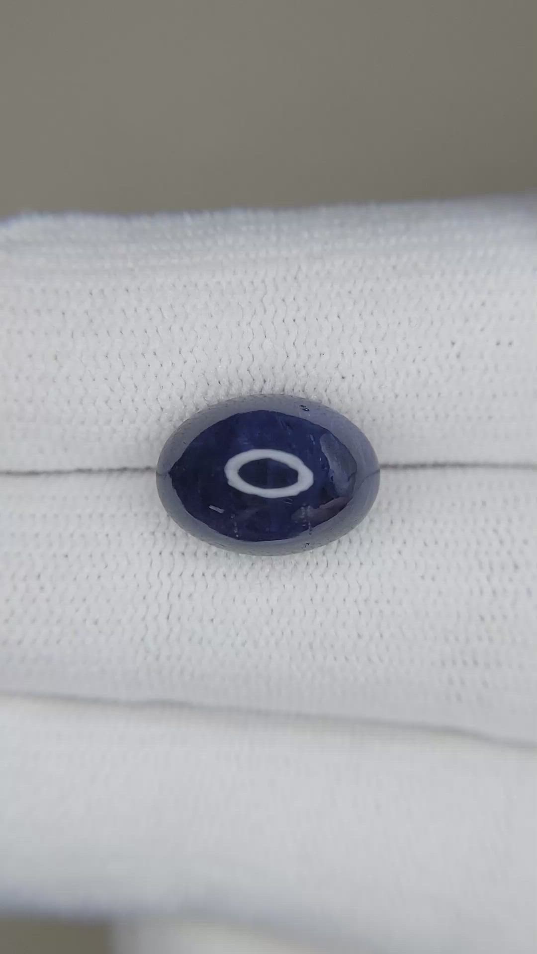 7.30 Ct. Blue Cabochon Sapphire from Ceylon (Sri Lanka) Size Video