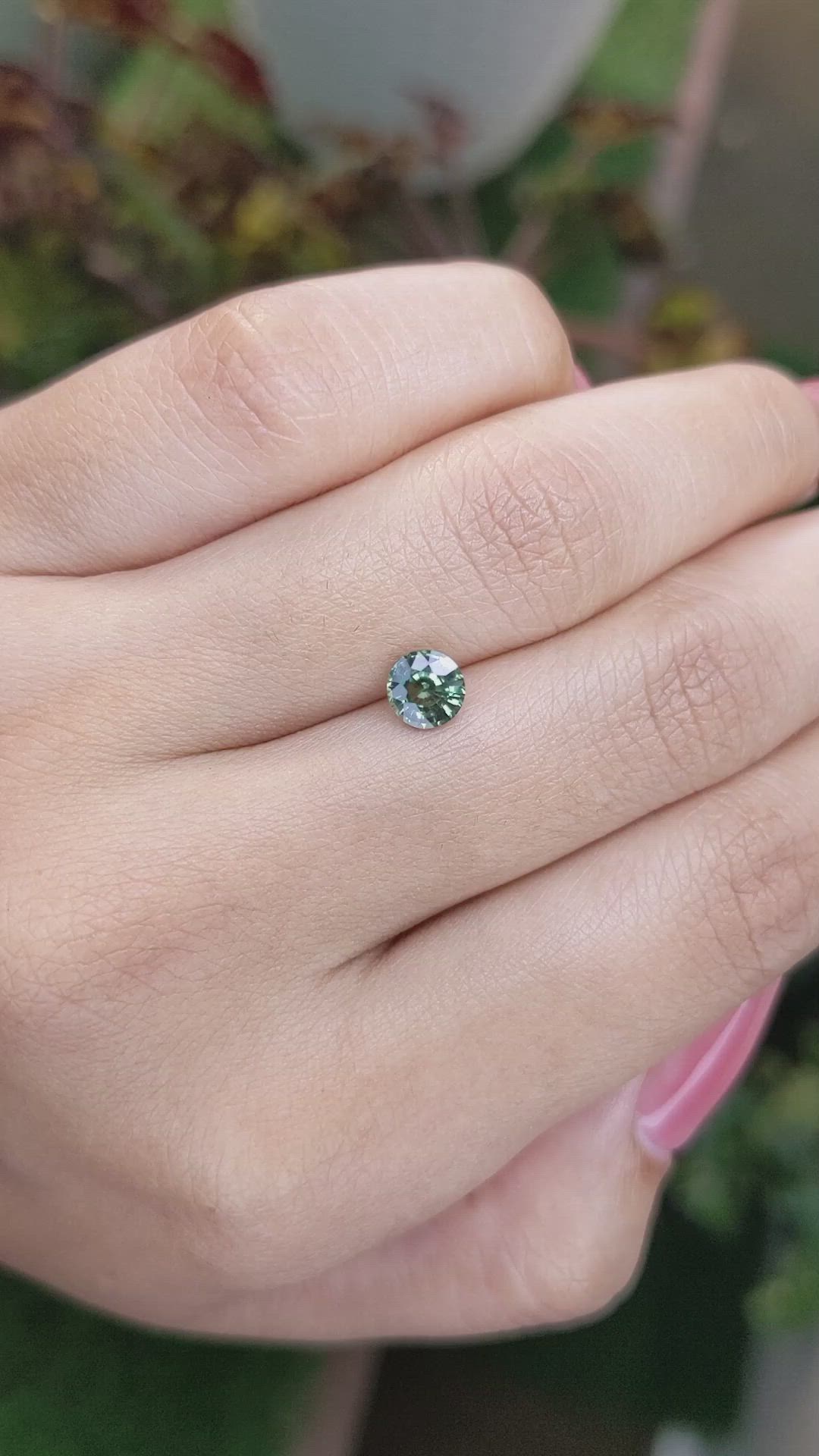 0.75 Ct. Green Sapphire from Madagascar Size Video