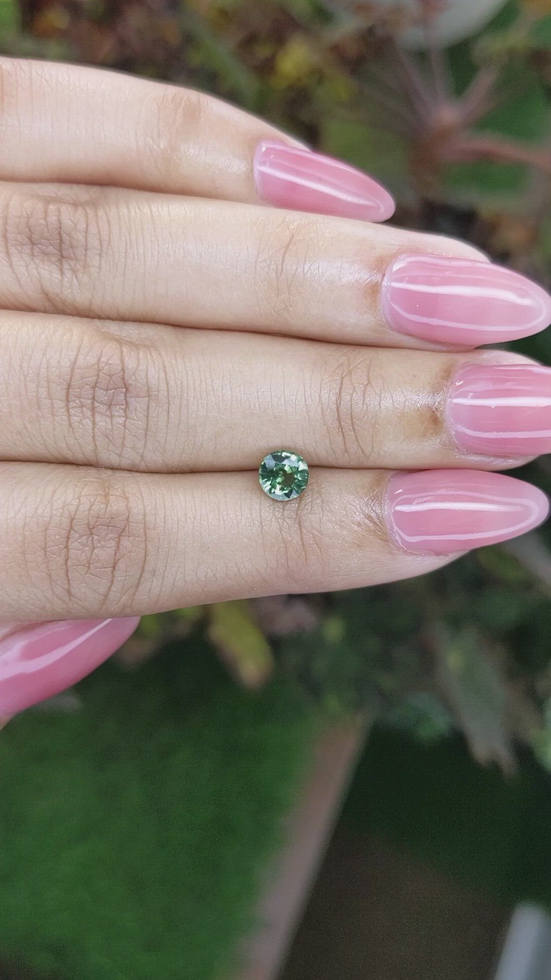 0.75 Ct. Green Sapphire from Madagascar Size Video