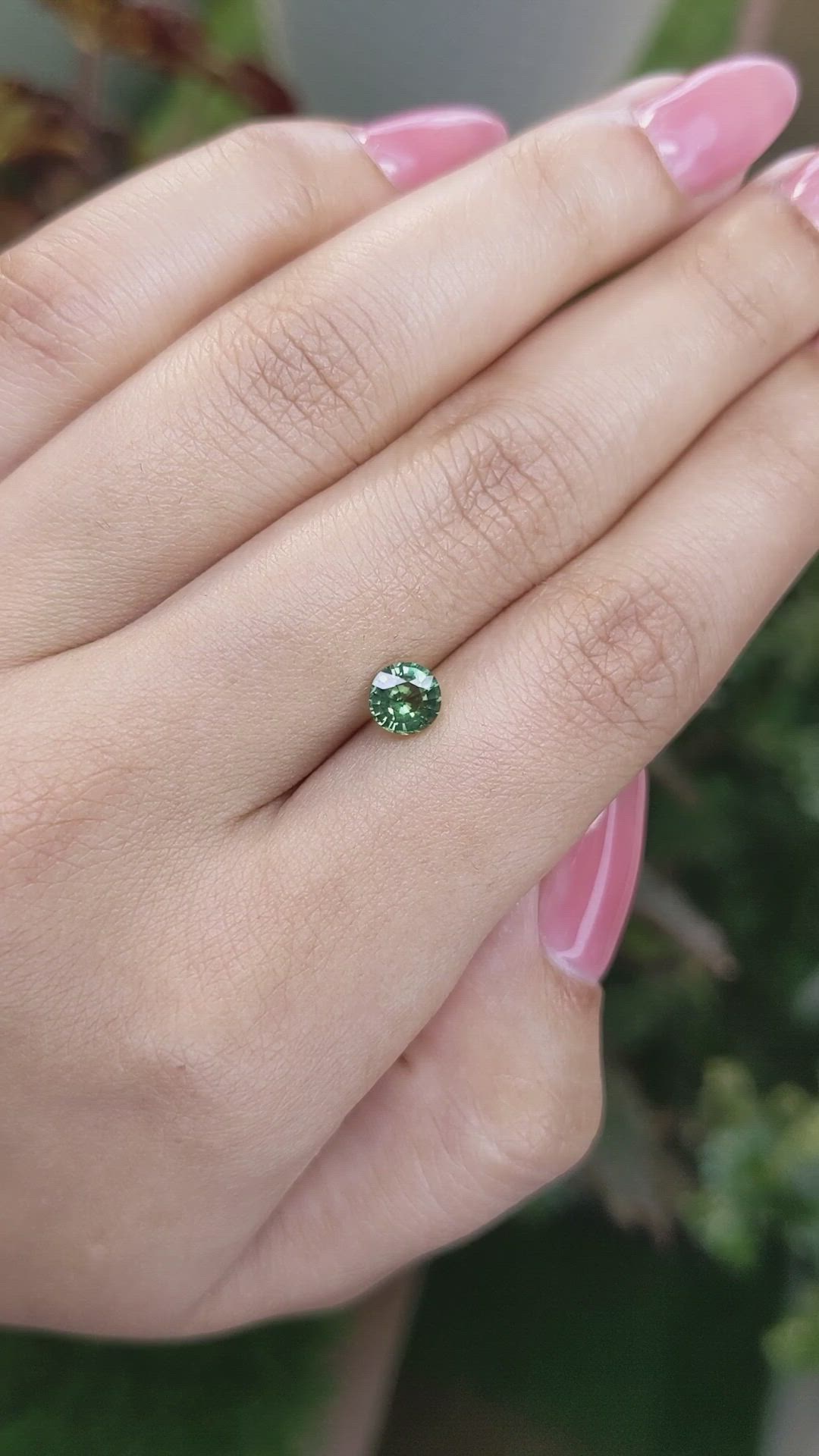 0.75 Ct. Green Sapphire from Madagascar Size Video