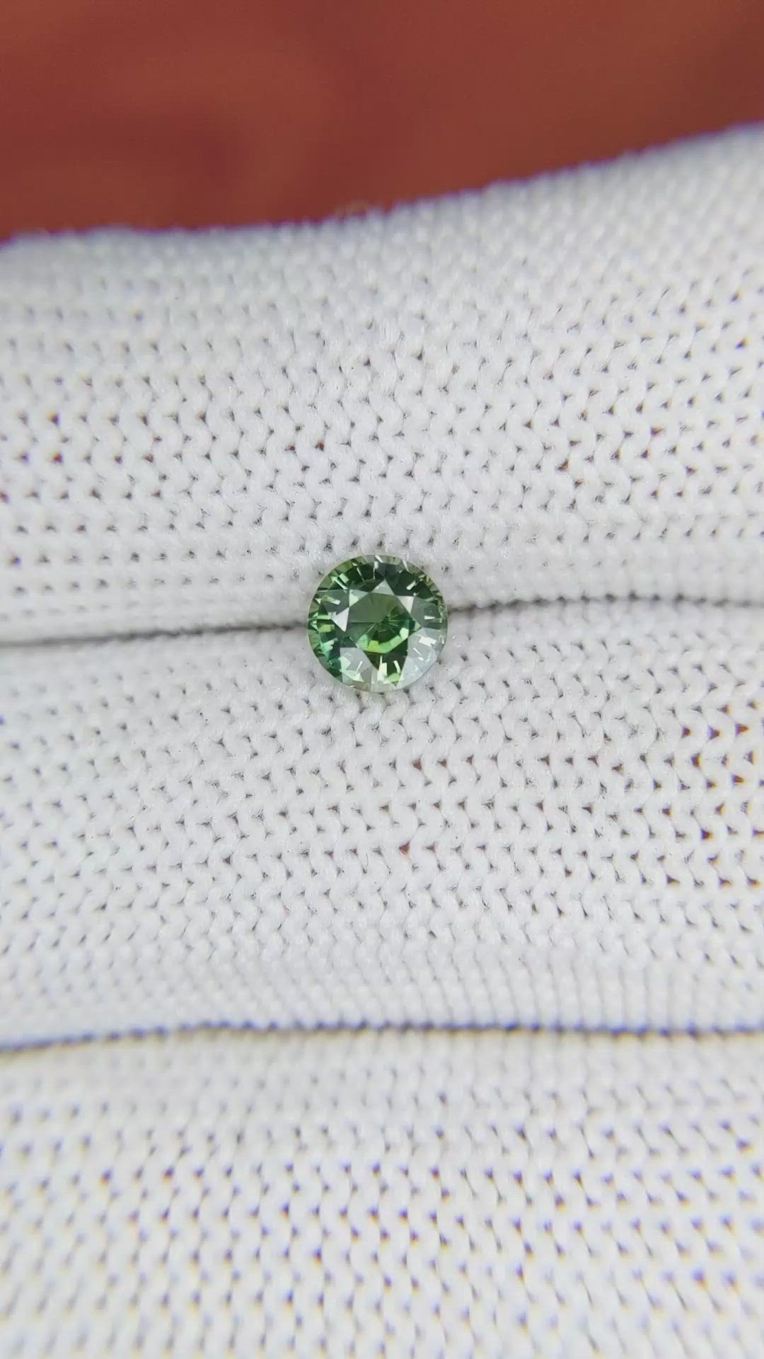 0.75 Ct. Green Sapphire from Madagascar Size Video