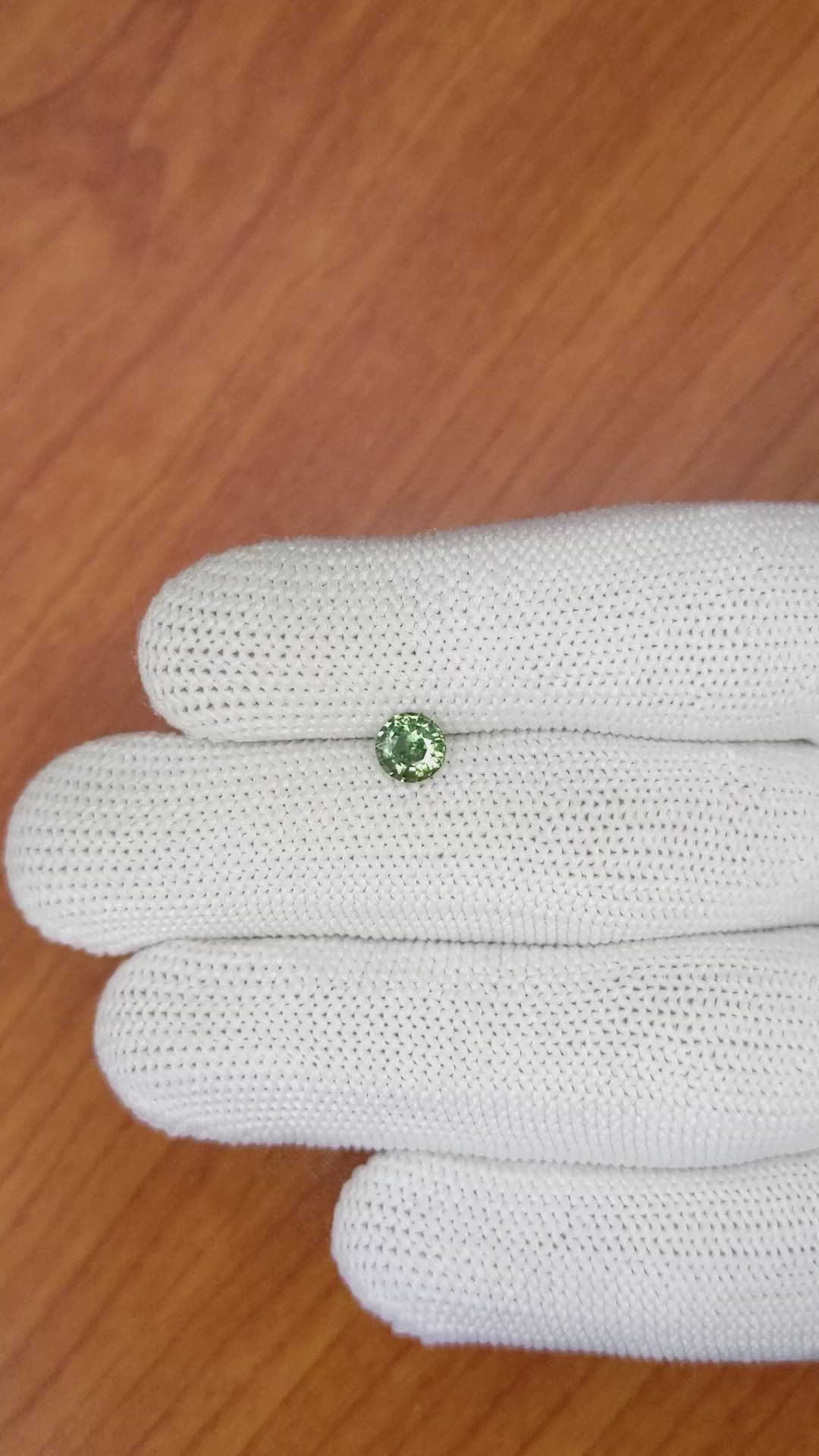 0.75 Ct. Green Sapphire from Madagascar Size Video