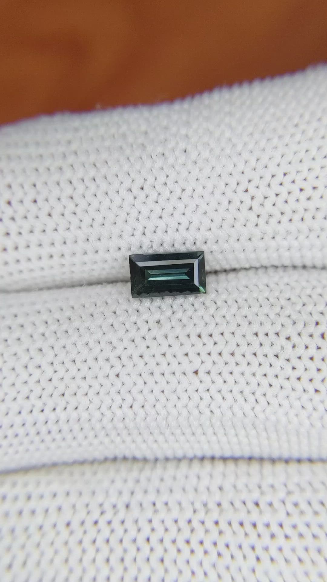 0.74 Ct. Greenish Blue Sapphire from Madagascar Size Video