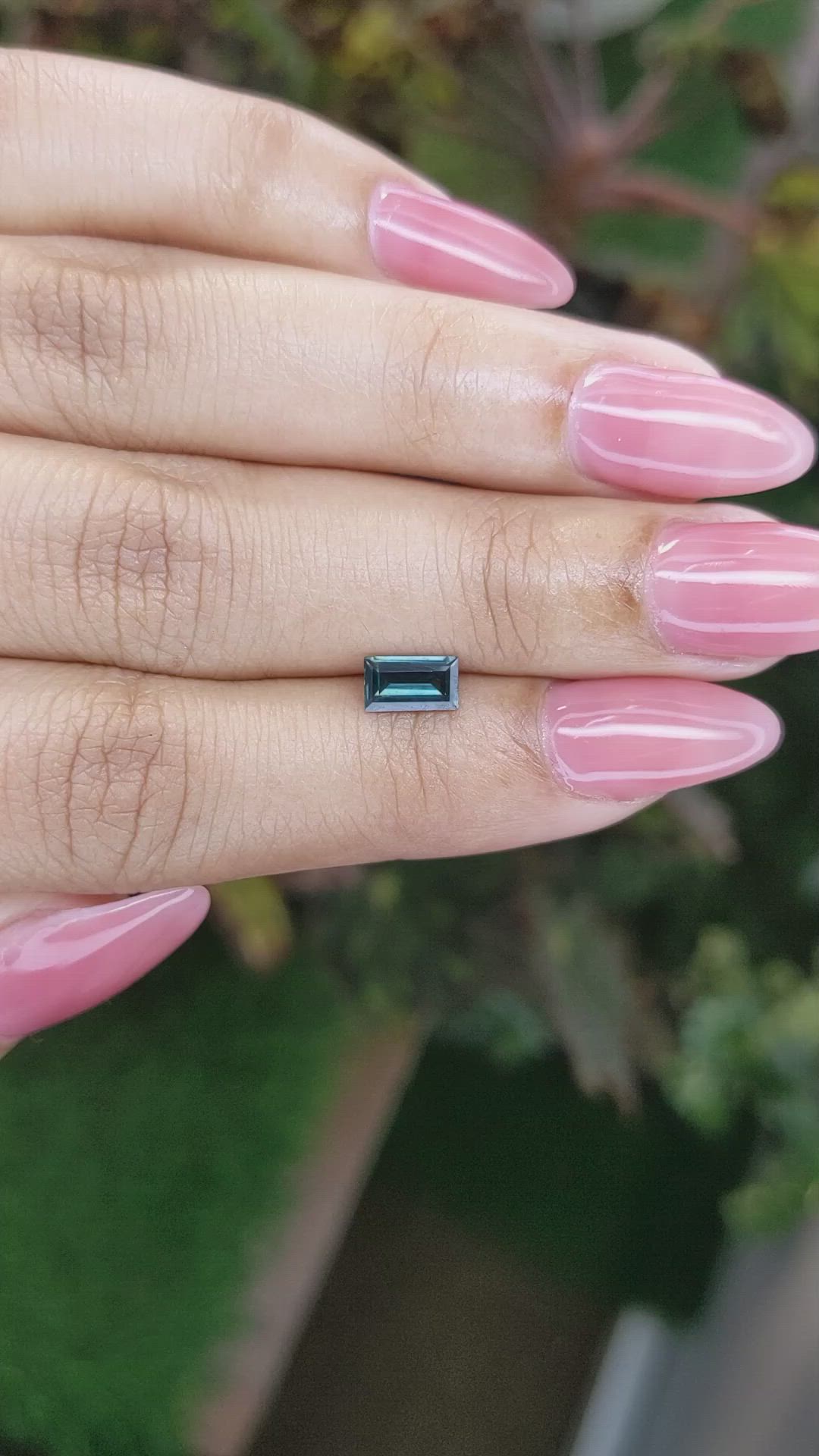0.74 Ct. Greenish Blue Sapphire from Madagascar Size Video