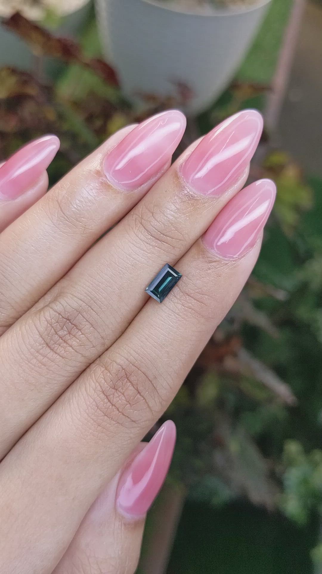 0.74 Ct. Greenish Blue Sapphire from Madagascar Size Video