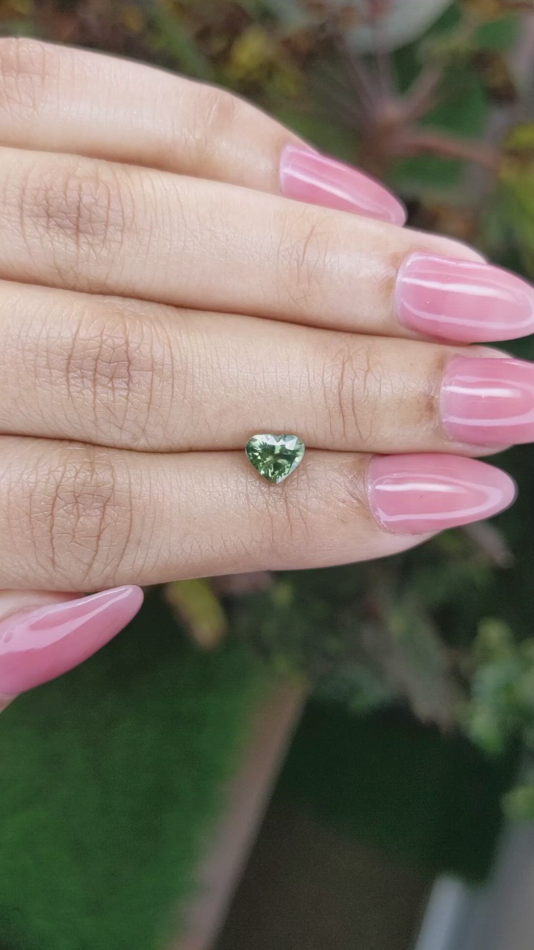 0.88 Ct. Yellowish Green Sapphire from Madagascar Size Video