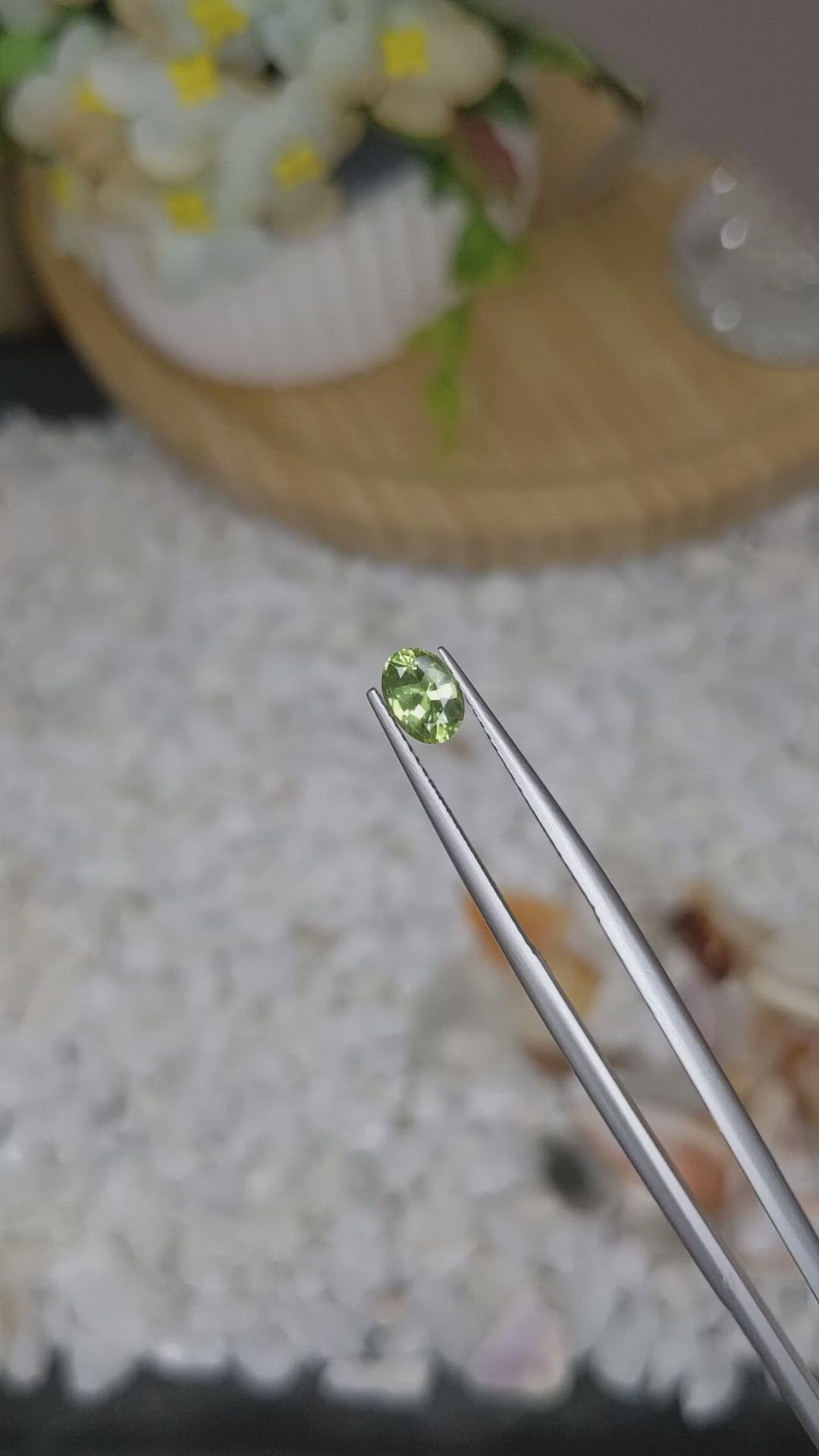 0.78 Ct. Green Sapphire from Madagascar Size Video