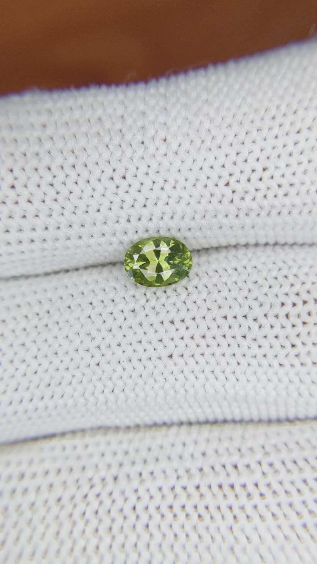 0.78 Ct. Green Sapphire from Madagascar Size Video