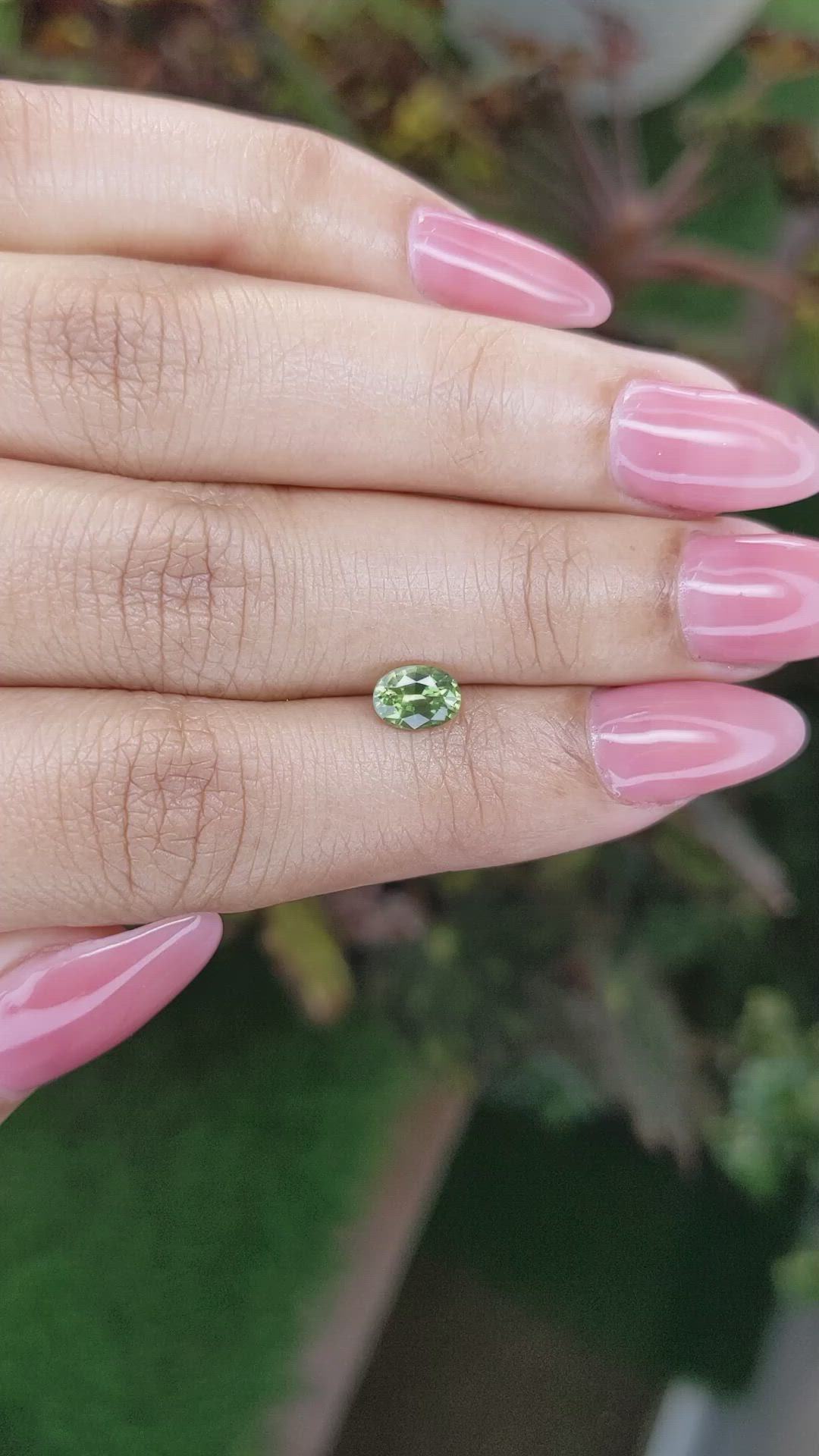 0.78 Ct. Green Sapphire from Madagascar Size Video