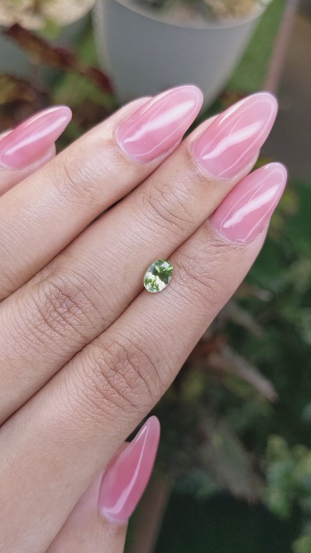 0.78 Ct. Green Sapphire from Madagascar Size Video