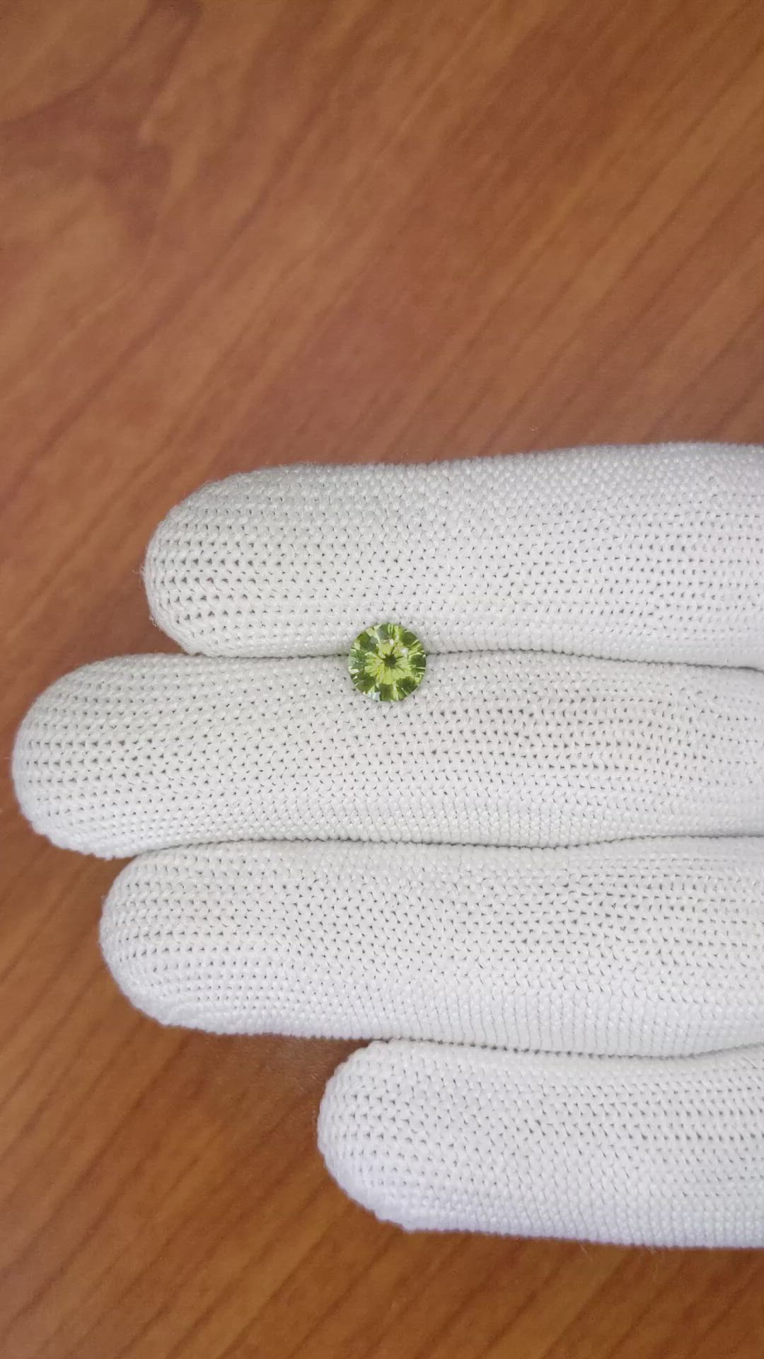 1.02 Ct. Yellowish Green Sapphire from Madagascar Size Video