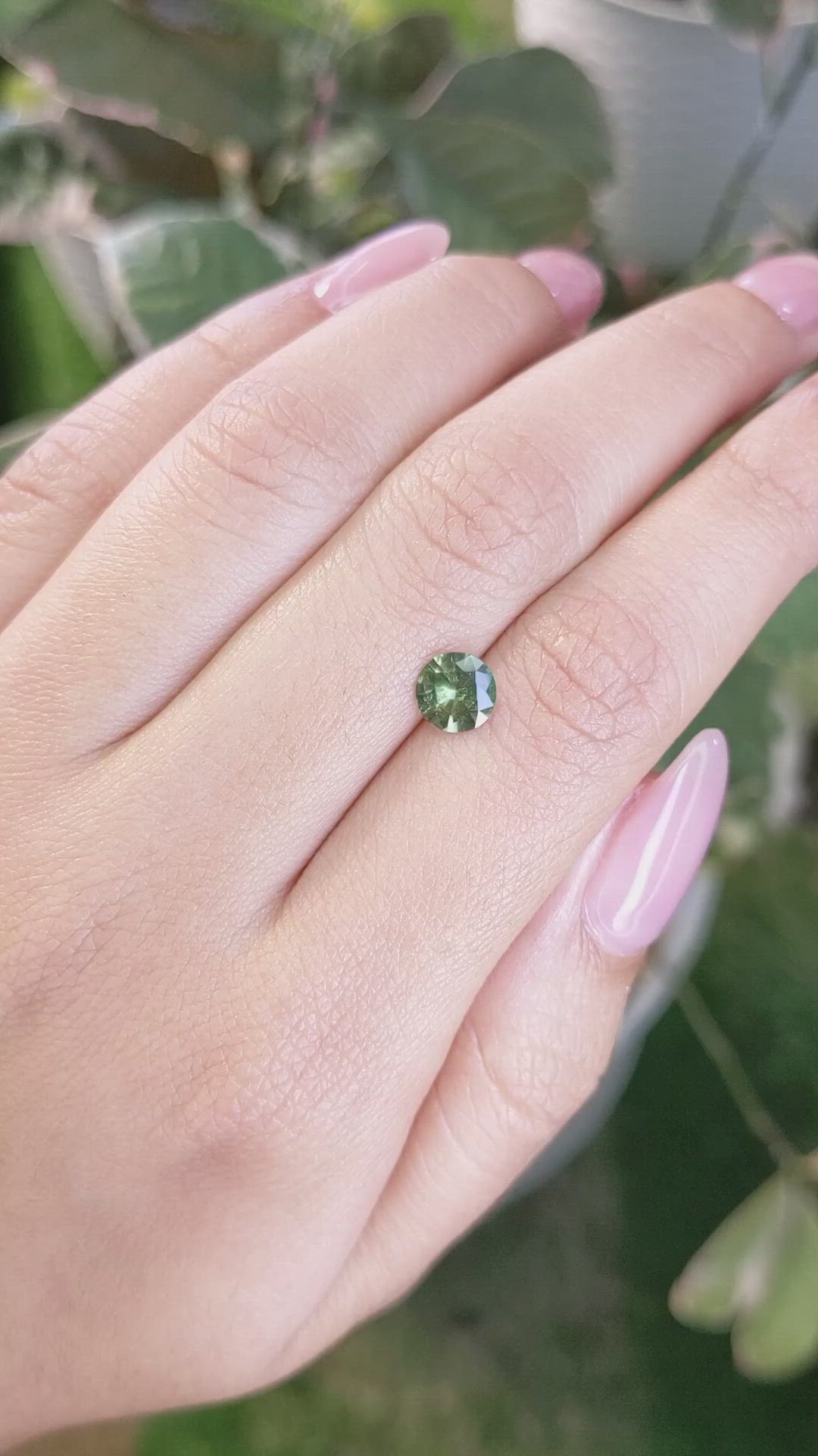 1.02 Ct. Yellowish Green Sapphire from Madagascar Size Video