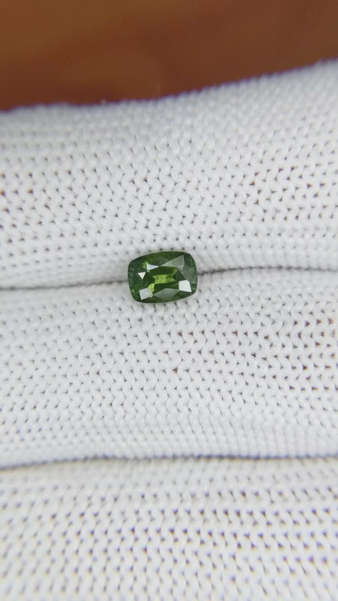 0.82 Ct. Green Sapphire from Madagascar Size Video