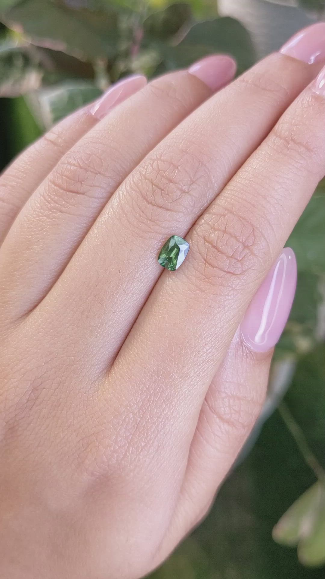 0.82 Ct. Green Sapphire from Madagascar Size Video