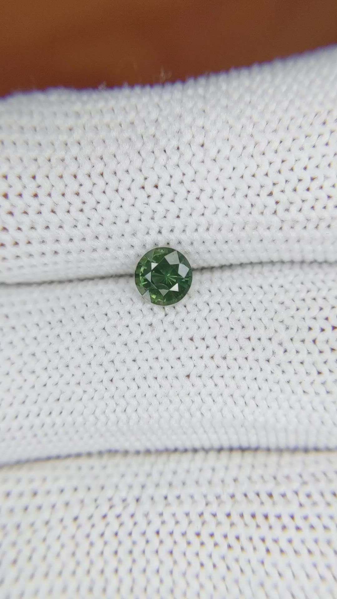 0.57 Ct. Bluish Green Sapphire from Madagascar Size Video