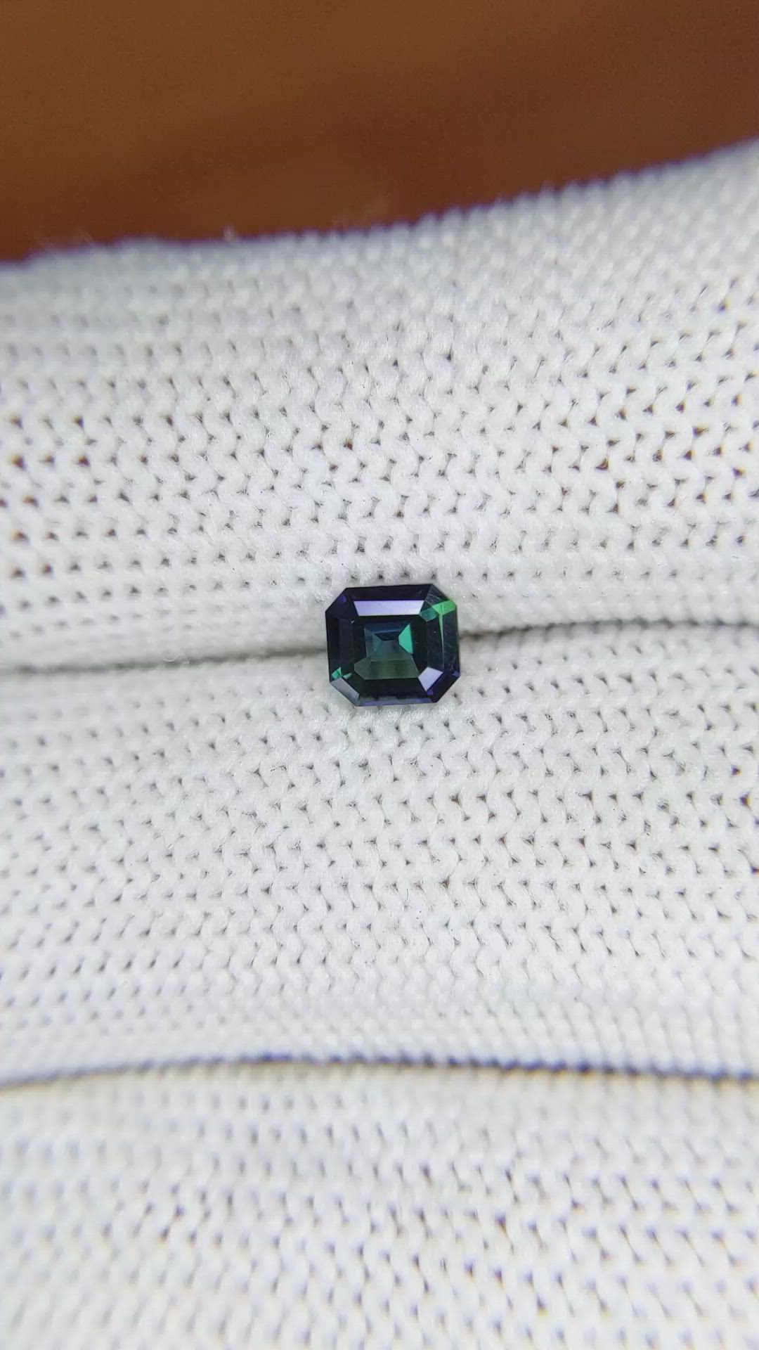 0.61 Ct. Greenish Blue Sapphire from Madagascar Size Video