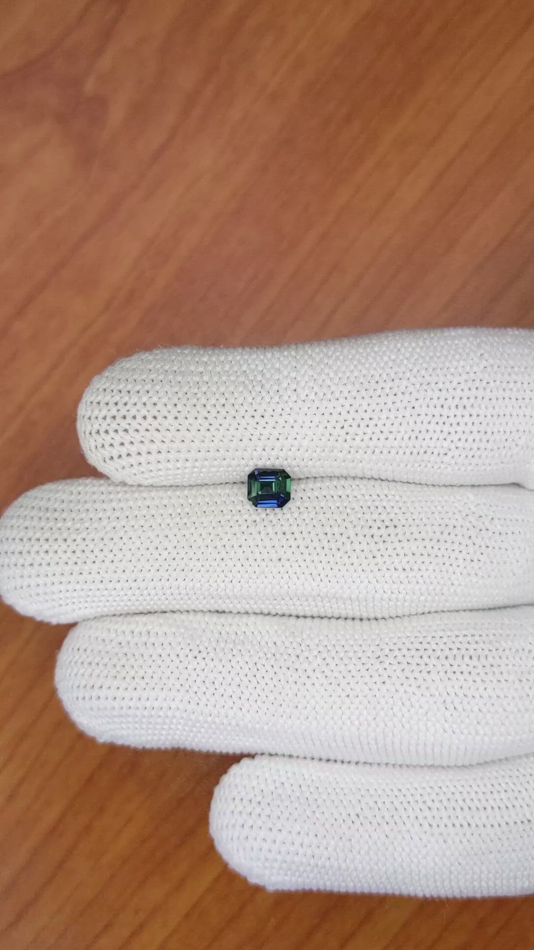 0.61 Ct. Greenish Blue Sapphire from Madagascar Size Video