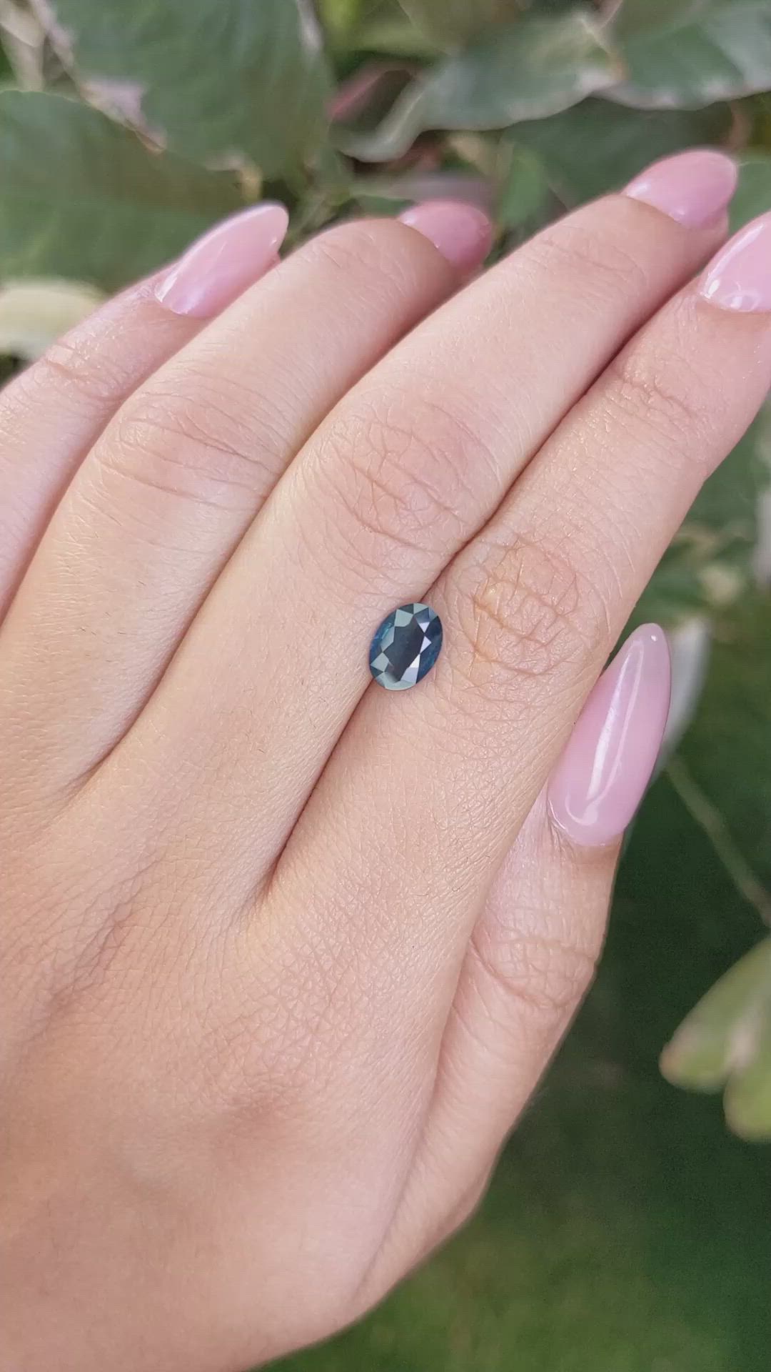1.00 Ct. Greenish Blue Sapphire from Madagascar Size Video