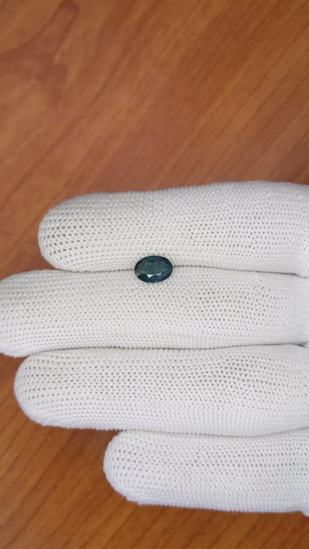 1.00 Ct. Greenish Blue Sapphire from Madagascar Size Video