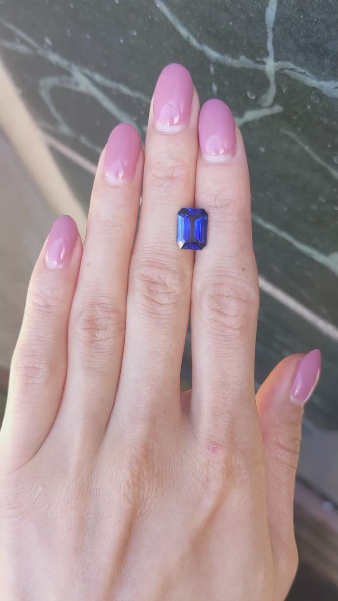 3.60 Ct. Blue Sapphire from Ceylon (Sri Lanka) Size Video