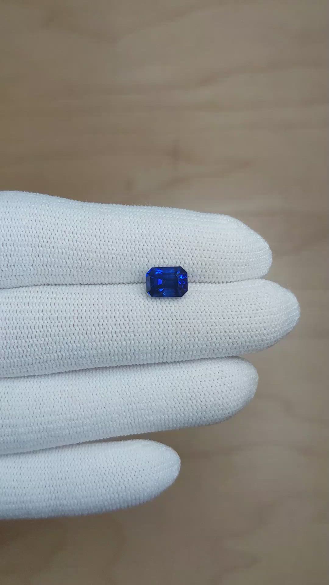 2.14 Ct. Blue Sapphire from Ceylon (Sri Lanka) Size Video
