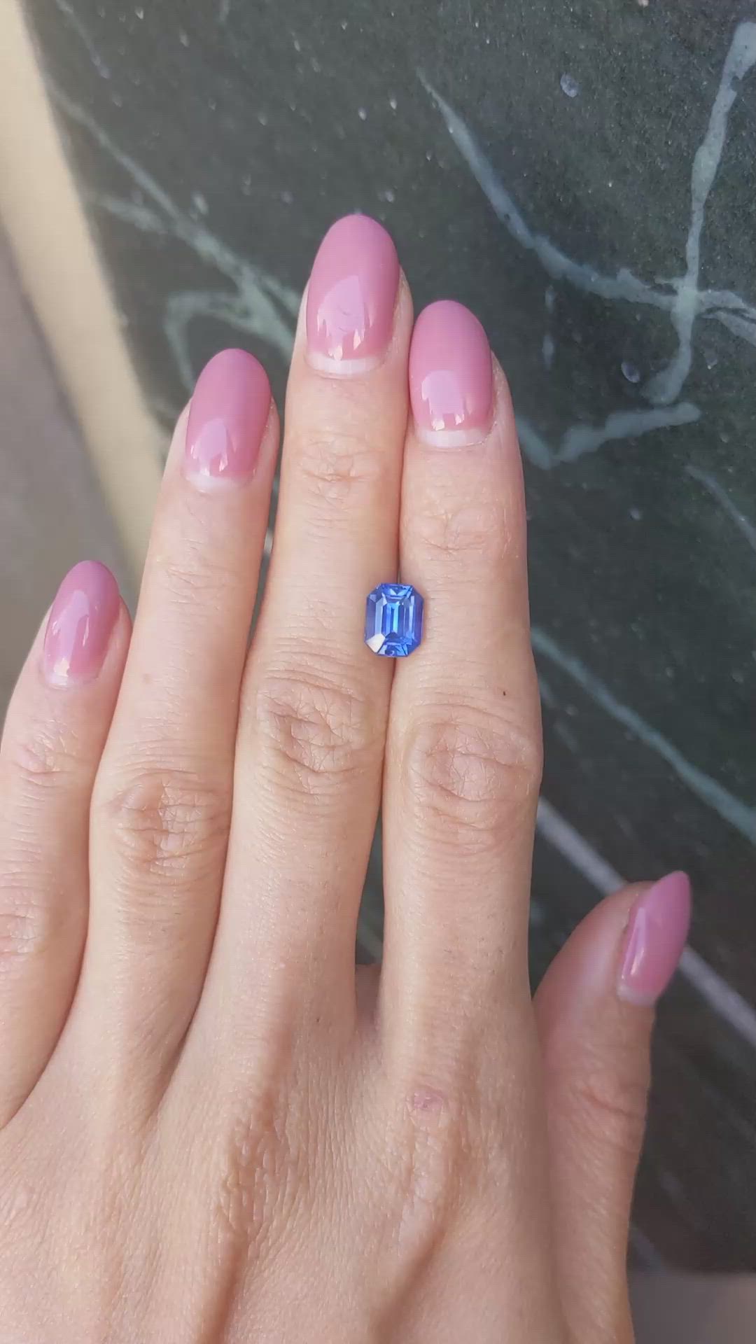 2.22 Ct. Blue Sapphire from Ceylon (Sri Lanka) Size Video