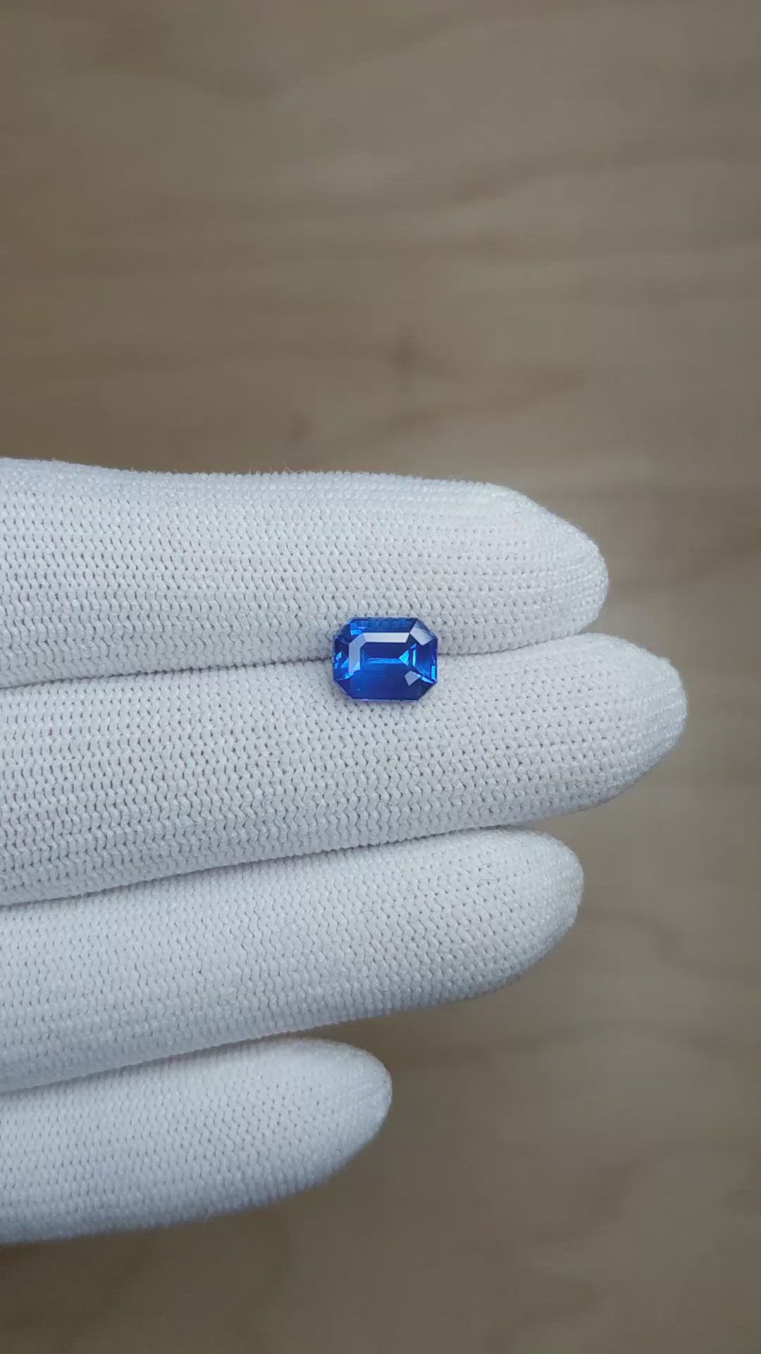 2.22 Ct. Blue Sapphire from Ceylon (Sri Lanka) Size Video