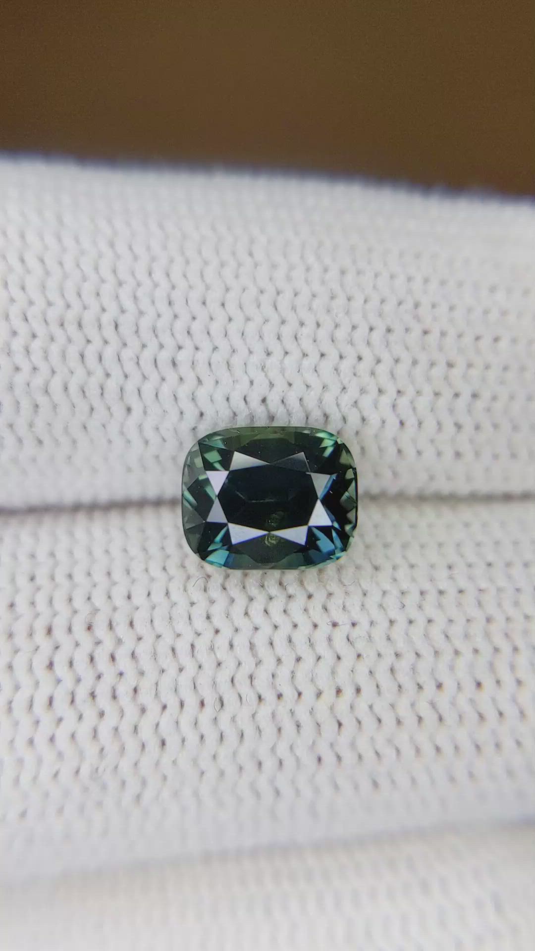 2.08 Ct. Bluish Green Sapphire from Madagascar Size Video