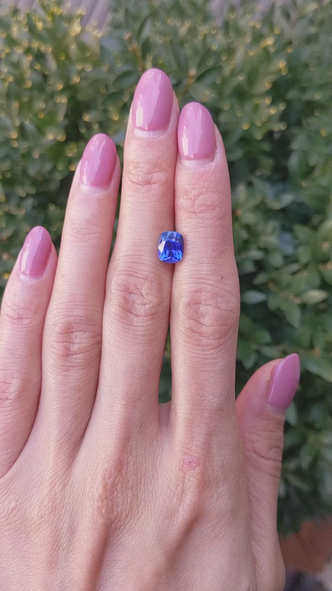 2.44 Ct. Blue Sapphire from Ceylon (Sri Lanka) Size Video